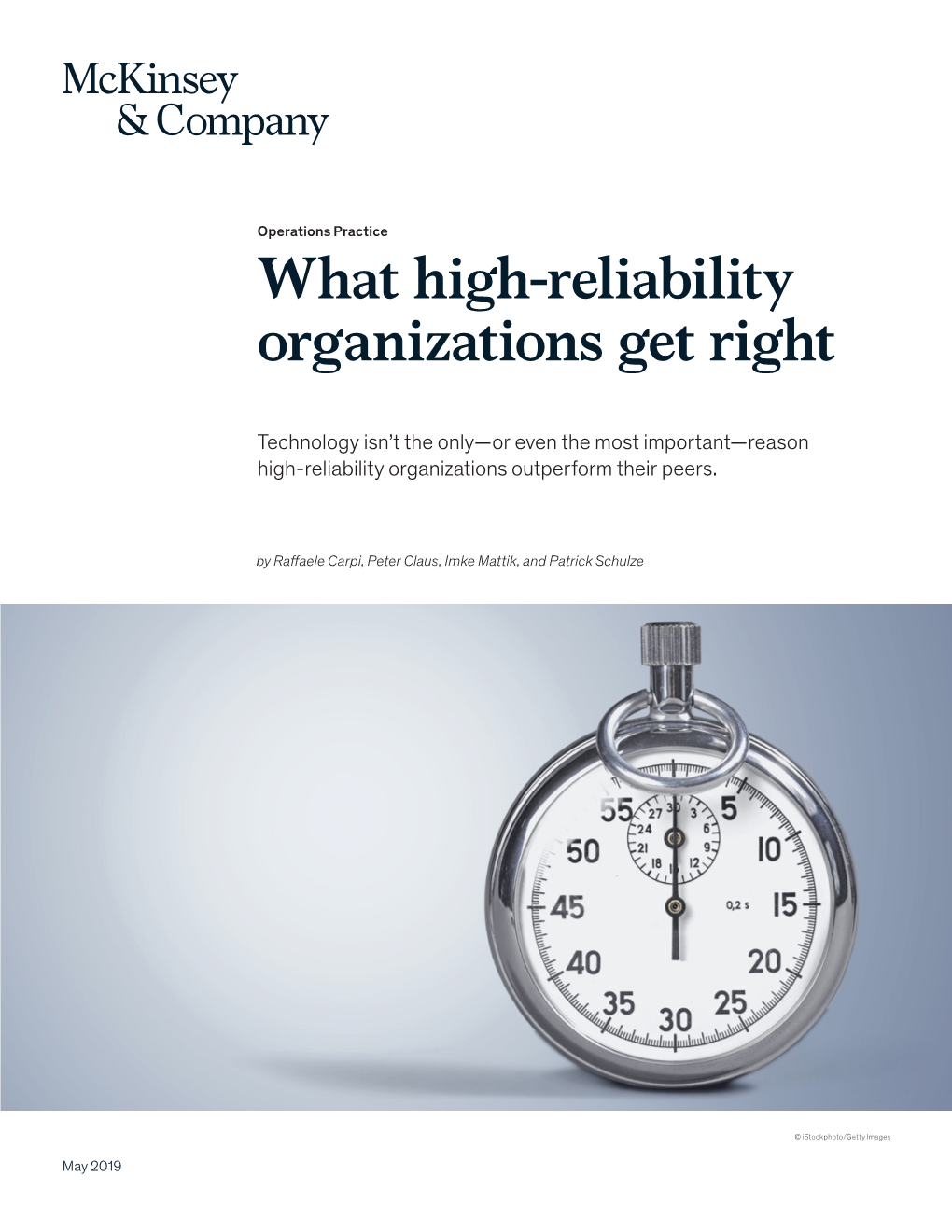 What High-Reliability Organizations Get Right