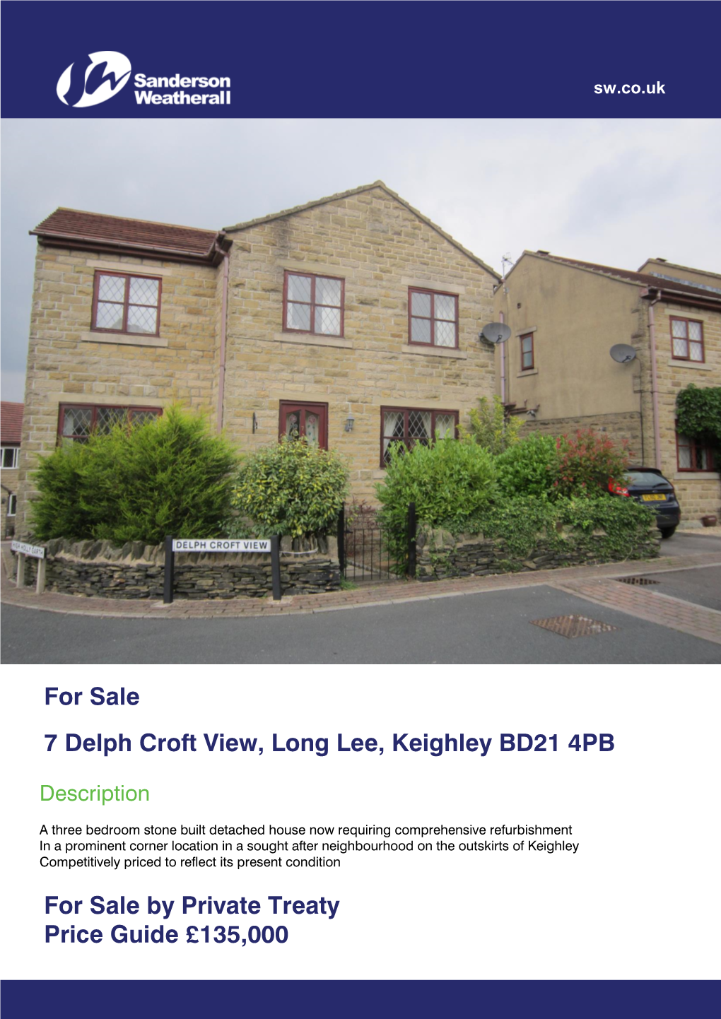 For Sale 7 Delph Croft View, Long Lee, Keighley BD21
