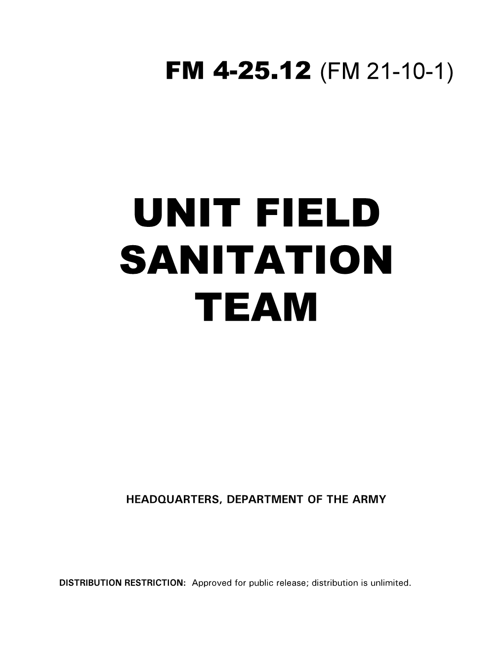 Unit Field Sanitation Team