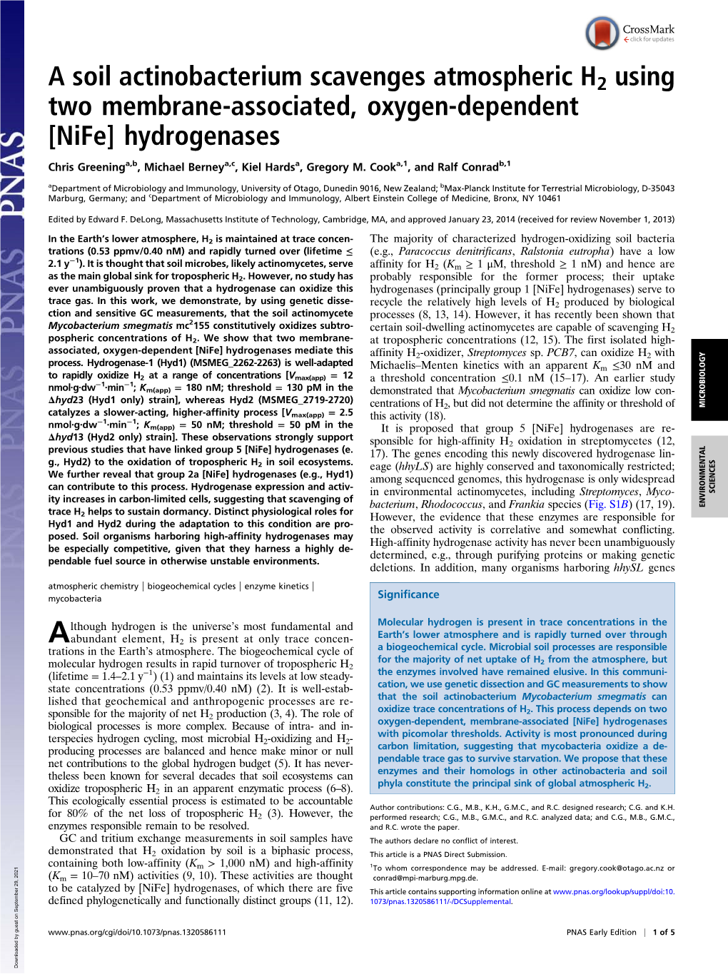 [Nife] Hydrogenases