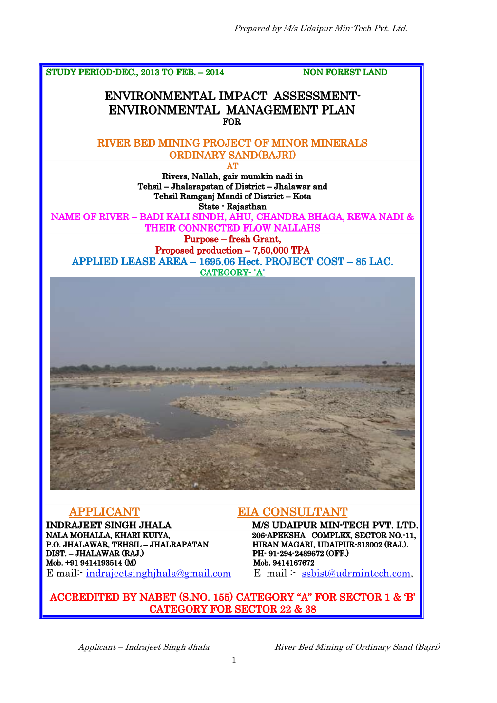 Environmental Management Plan For