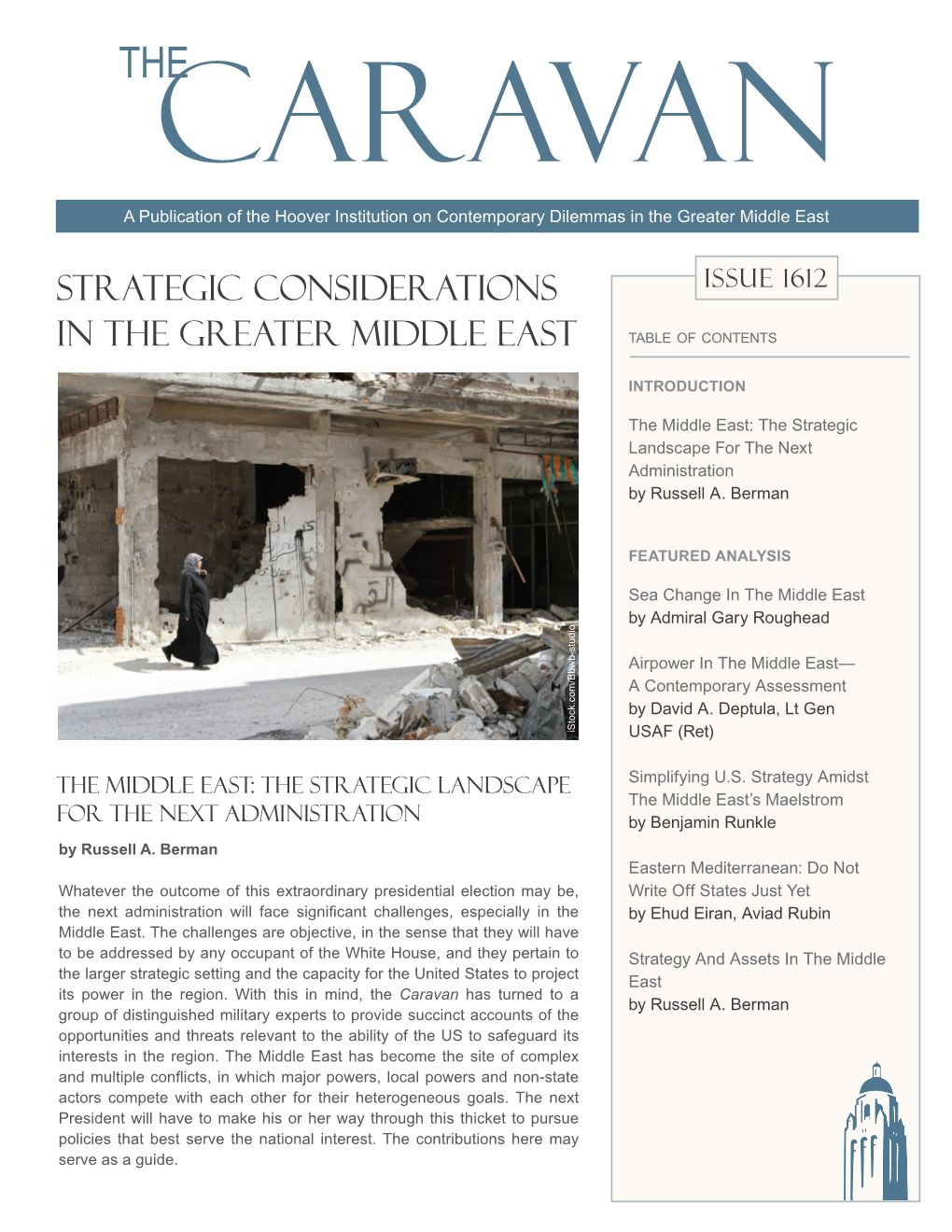 Strategic Considerations in the Greater Middle East