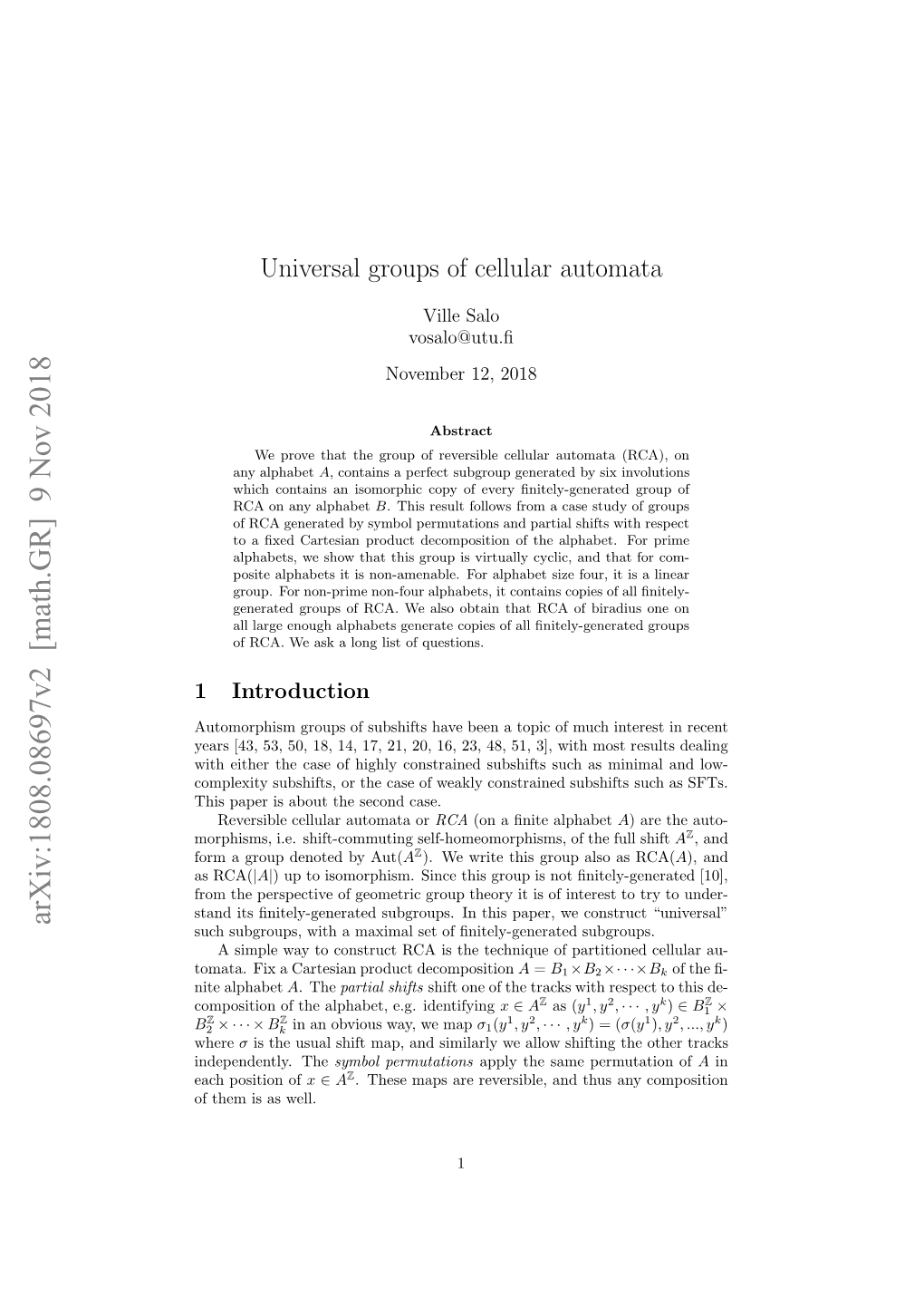 Universal Groups of Cellular Automata