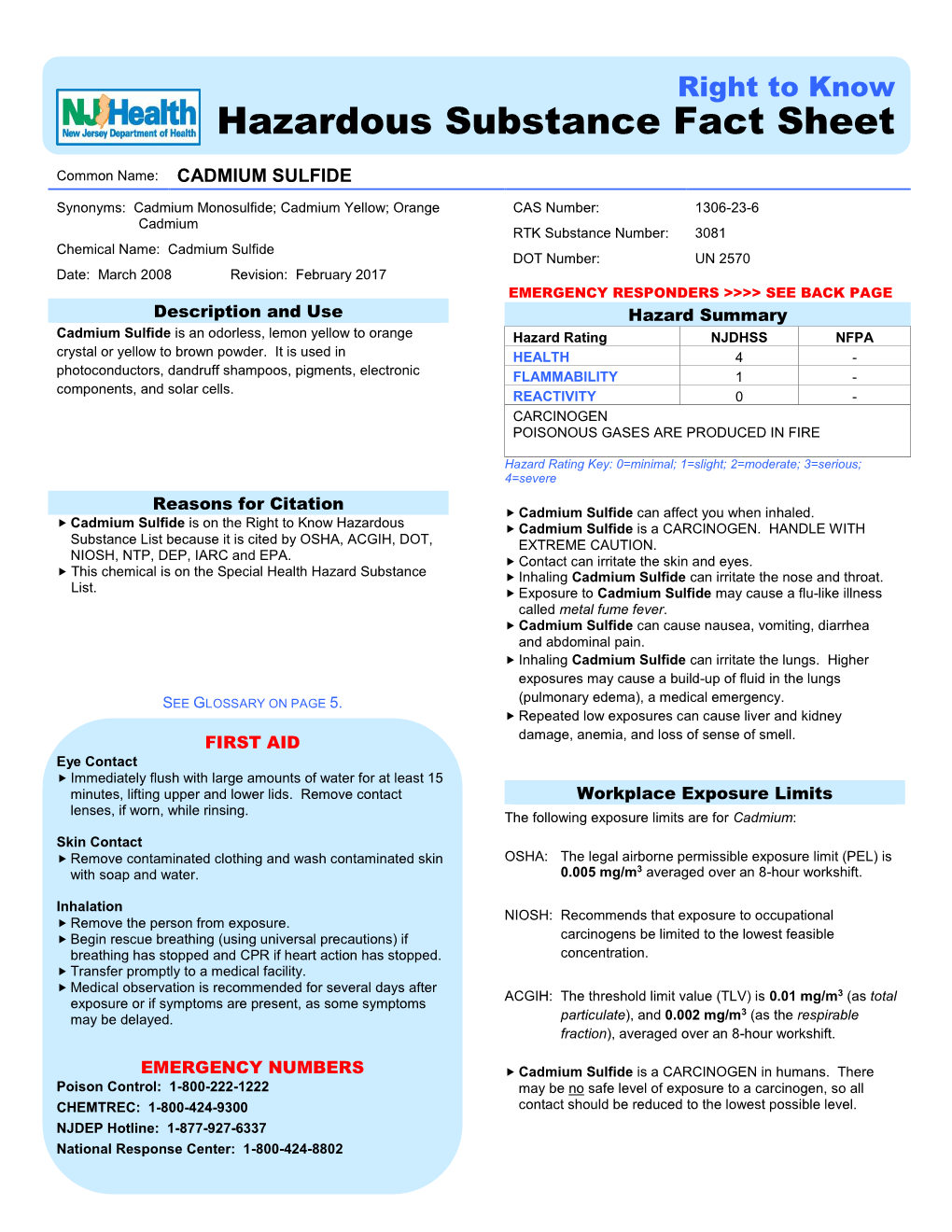 Hazardous Substance Fact Sheet