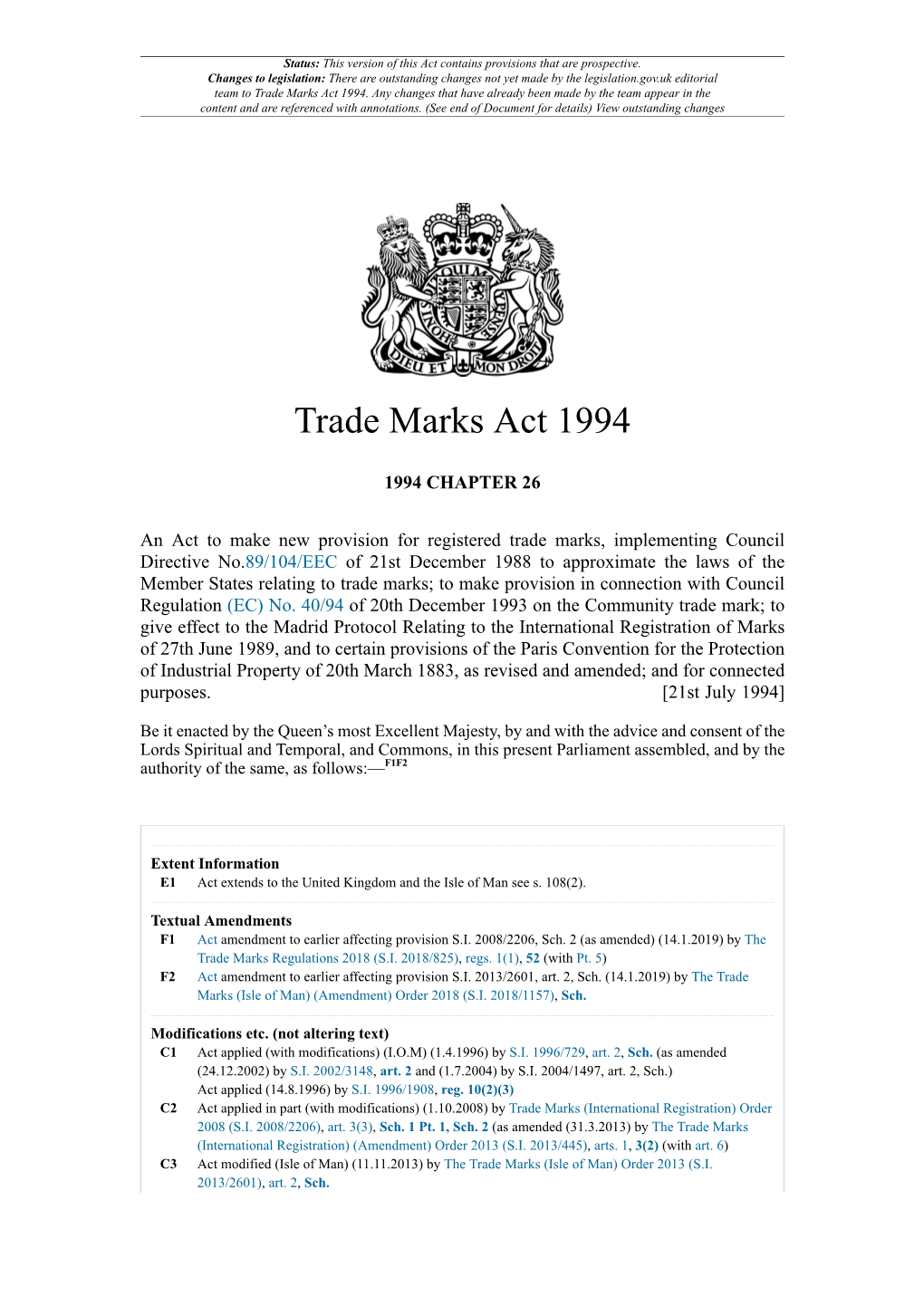 Trade Marks Act 1994