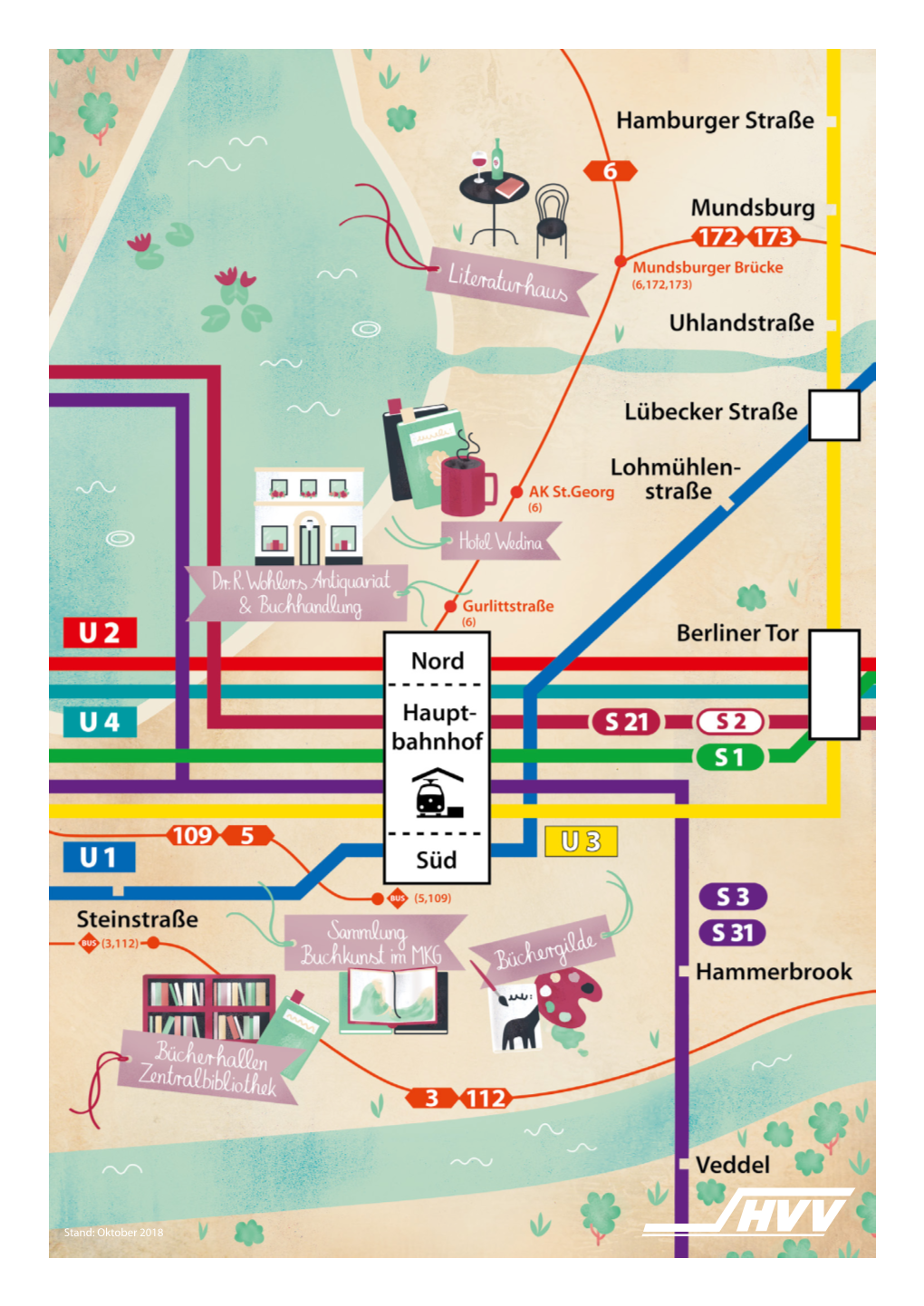 Hvv Entdeckerplan: Literatur in St. Georg