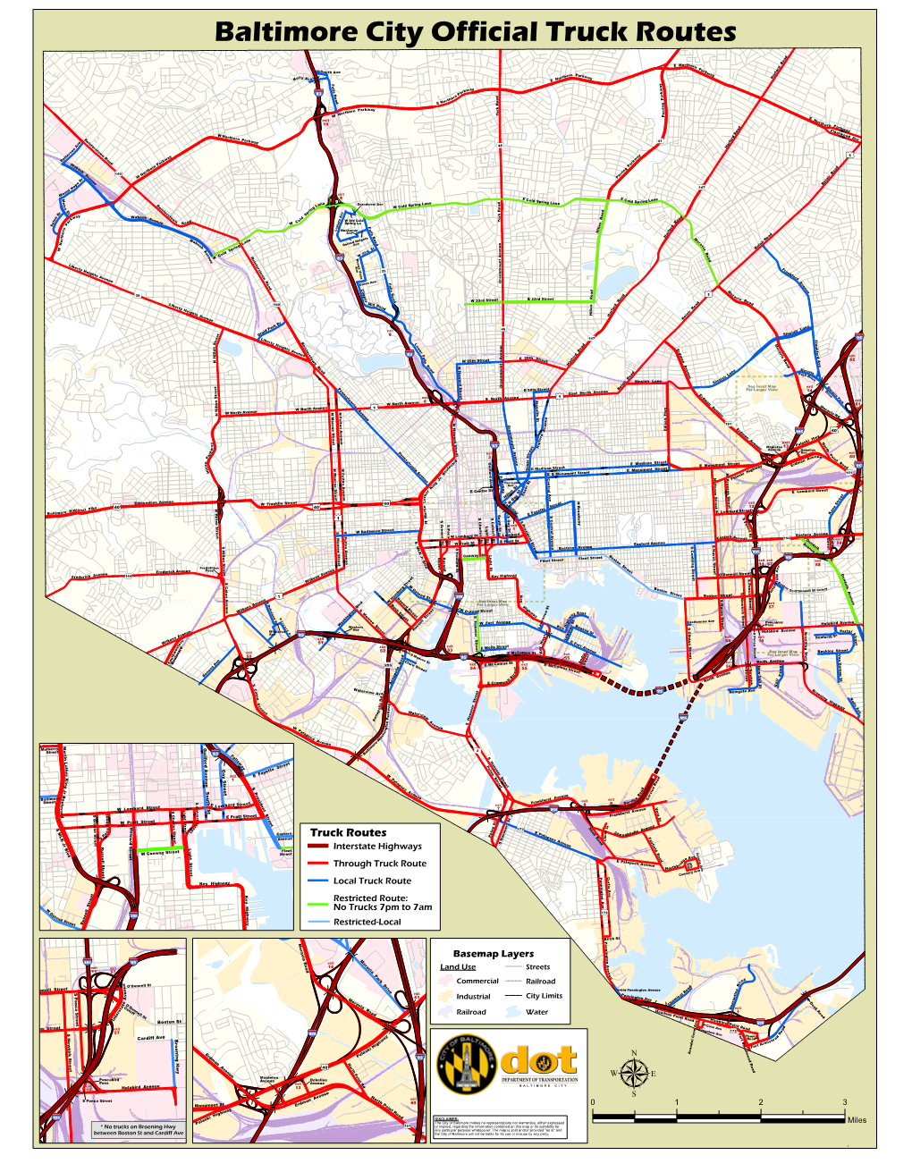 Baltimore City Official Truck Routes