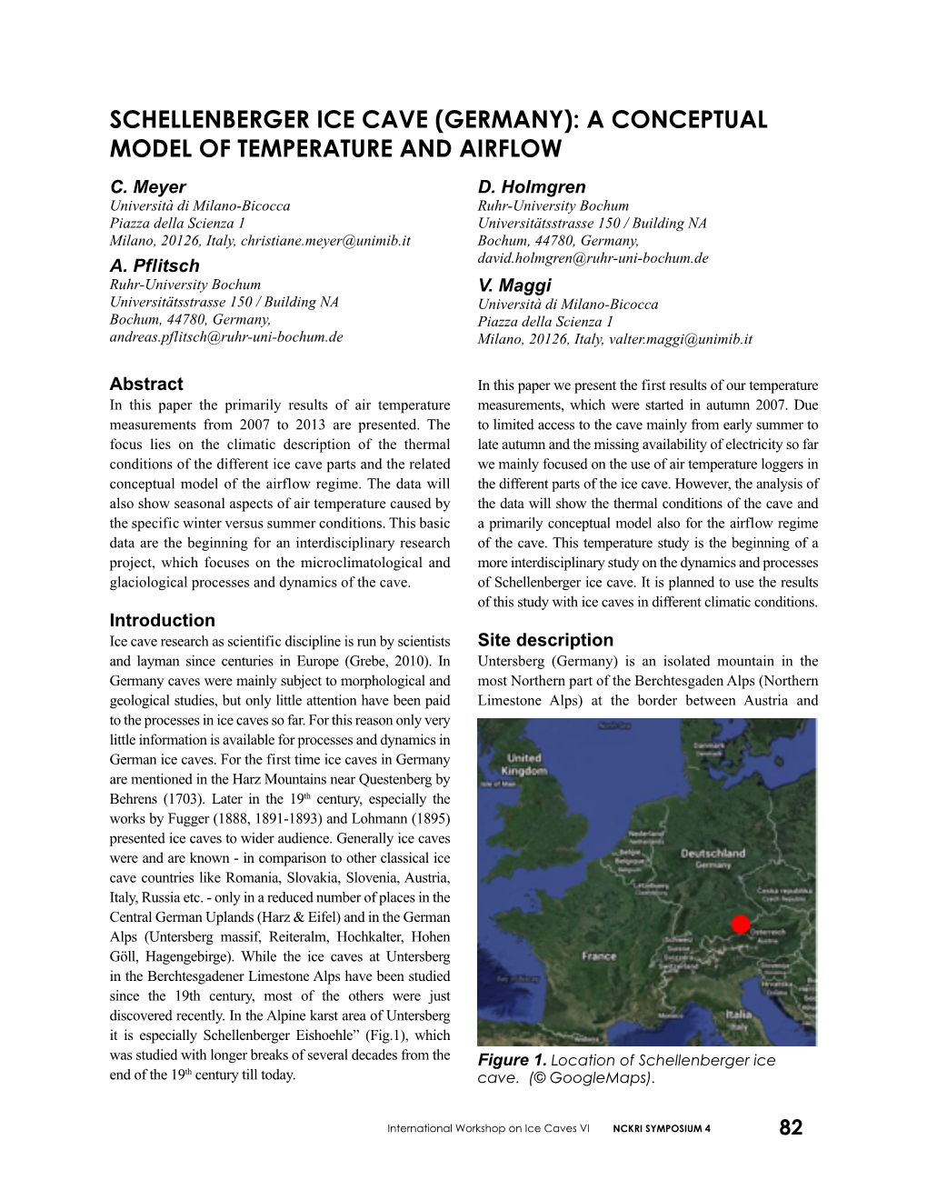 Schellenberger Ice Cave (Germany): a Conceptual Model of Temperature and Airflow C