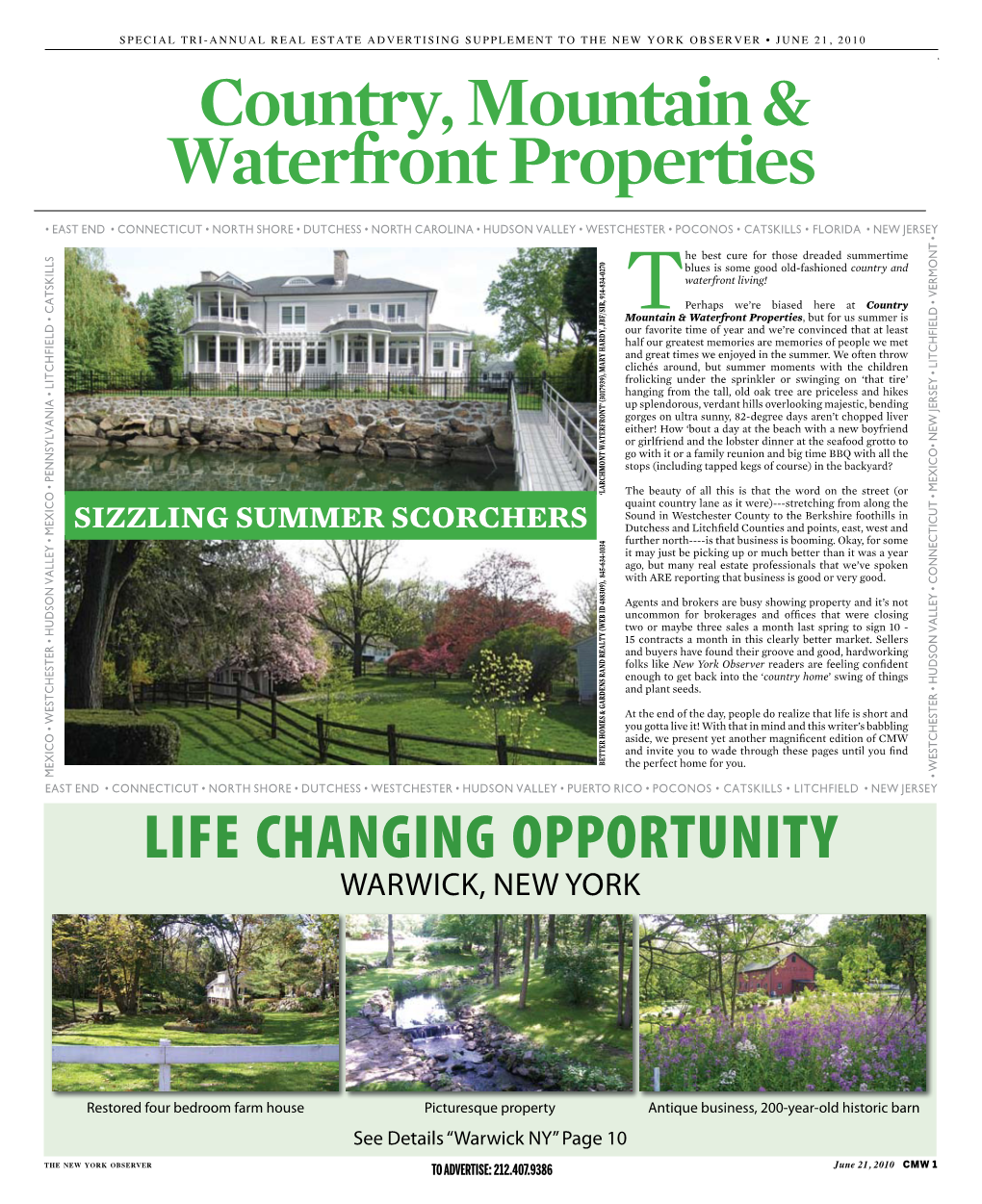 Country, Mountain & Waterfront Properties