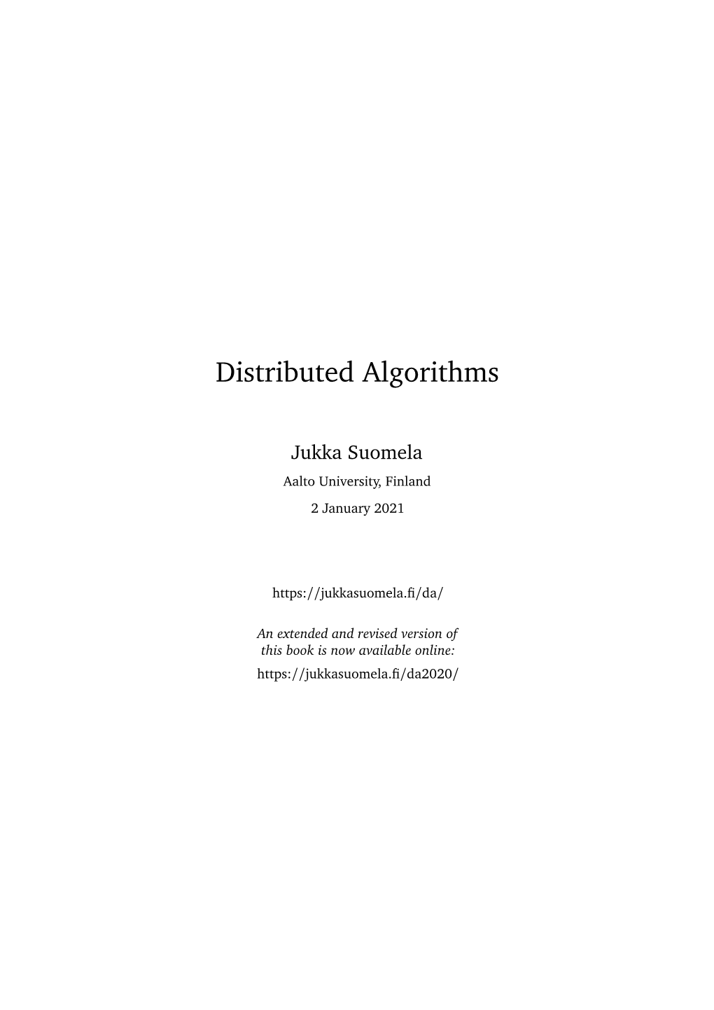 Distributed Algorithms