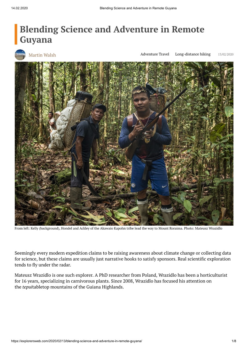 Blending Science and Adventure in Remote Guyana