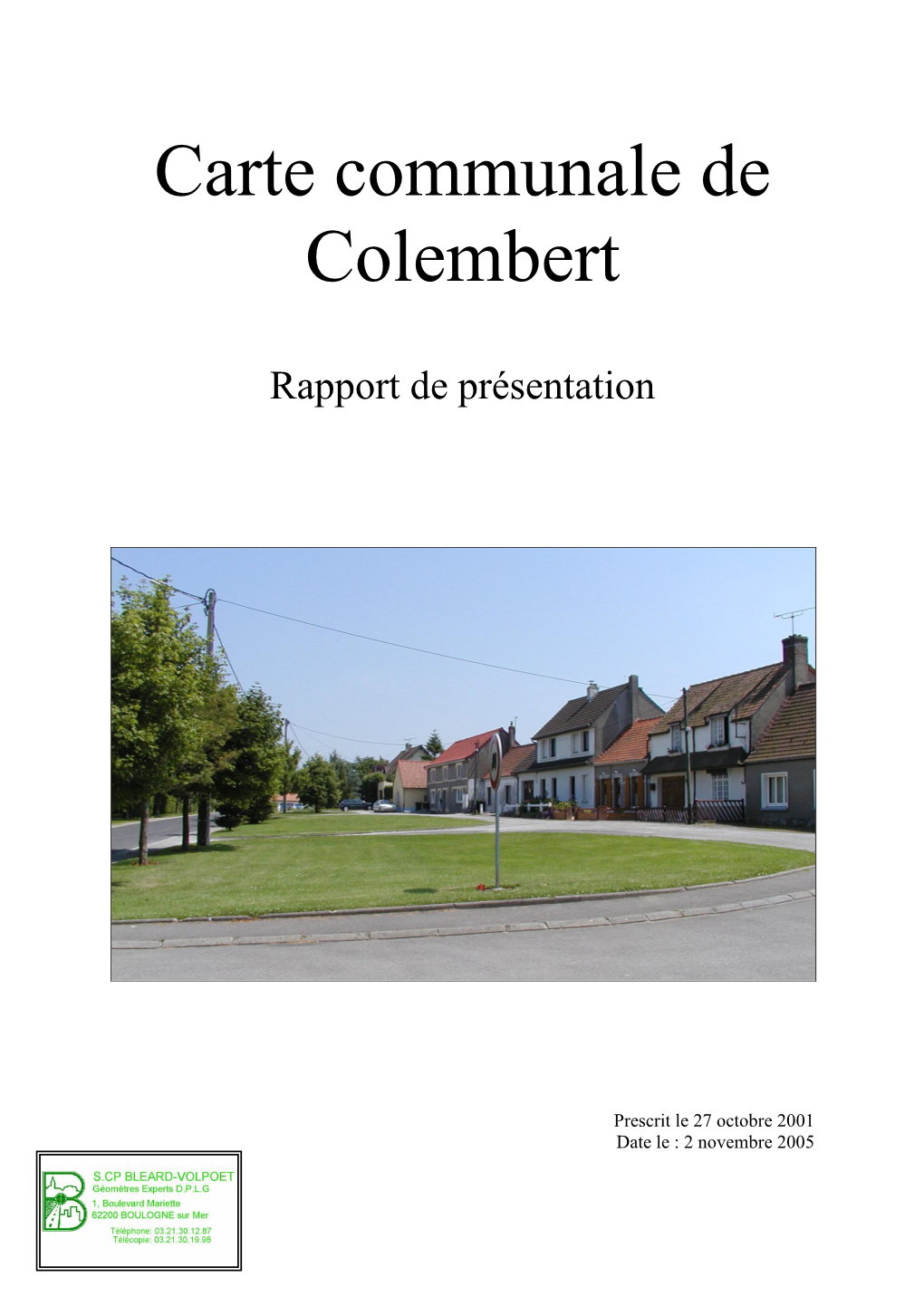 Carte Communale De Colembert