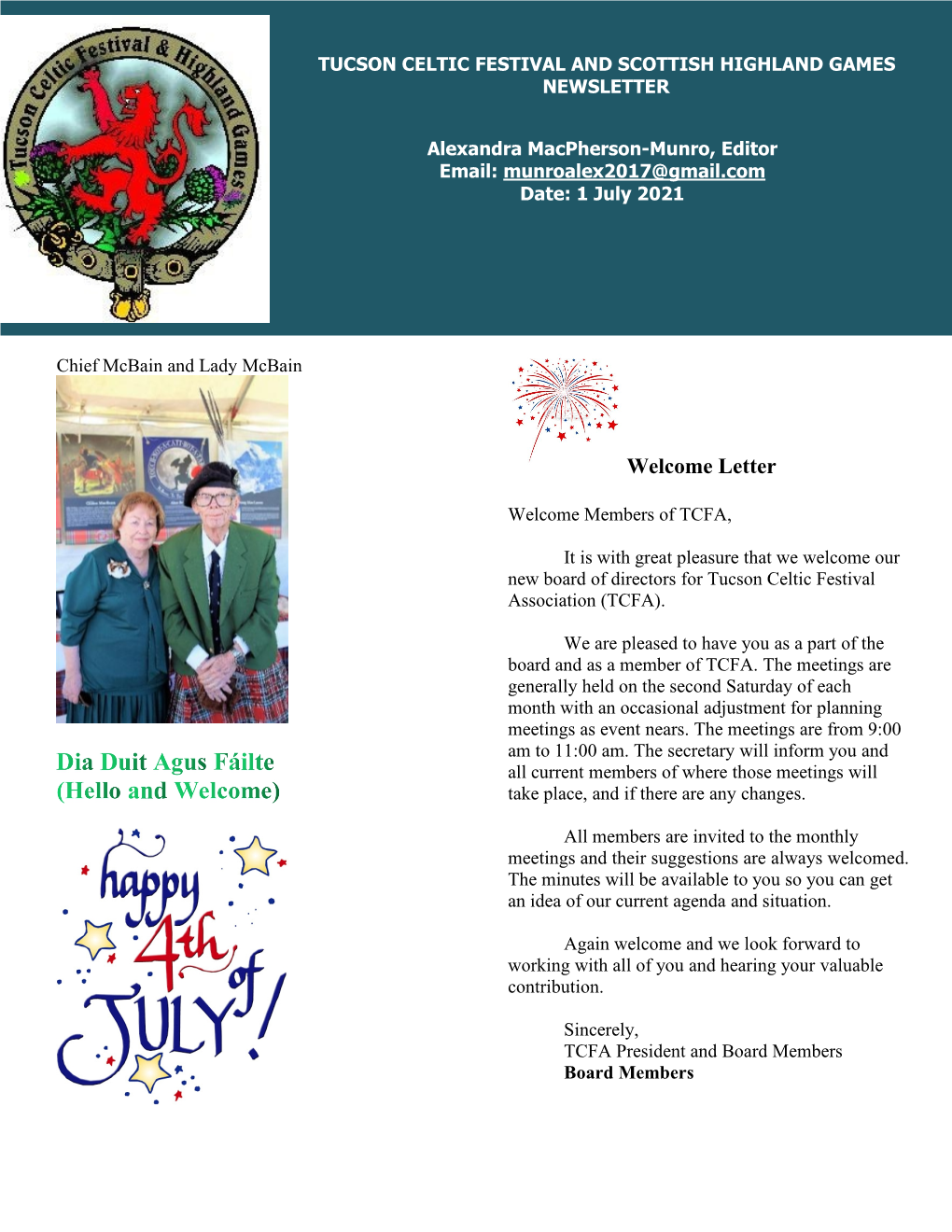 July Newsletter