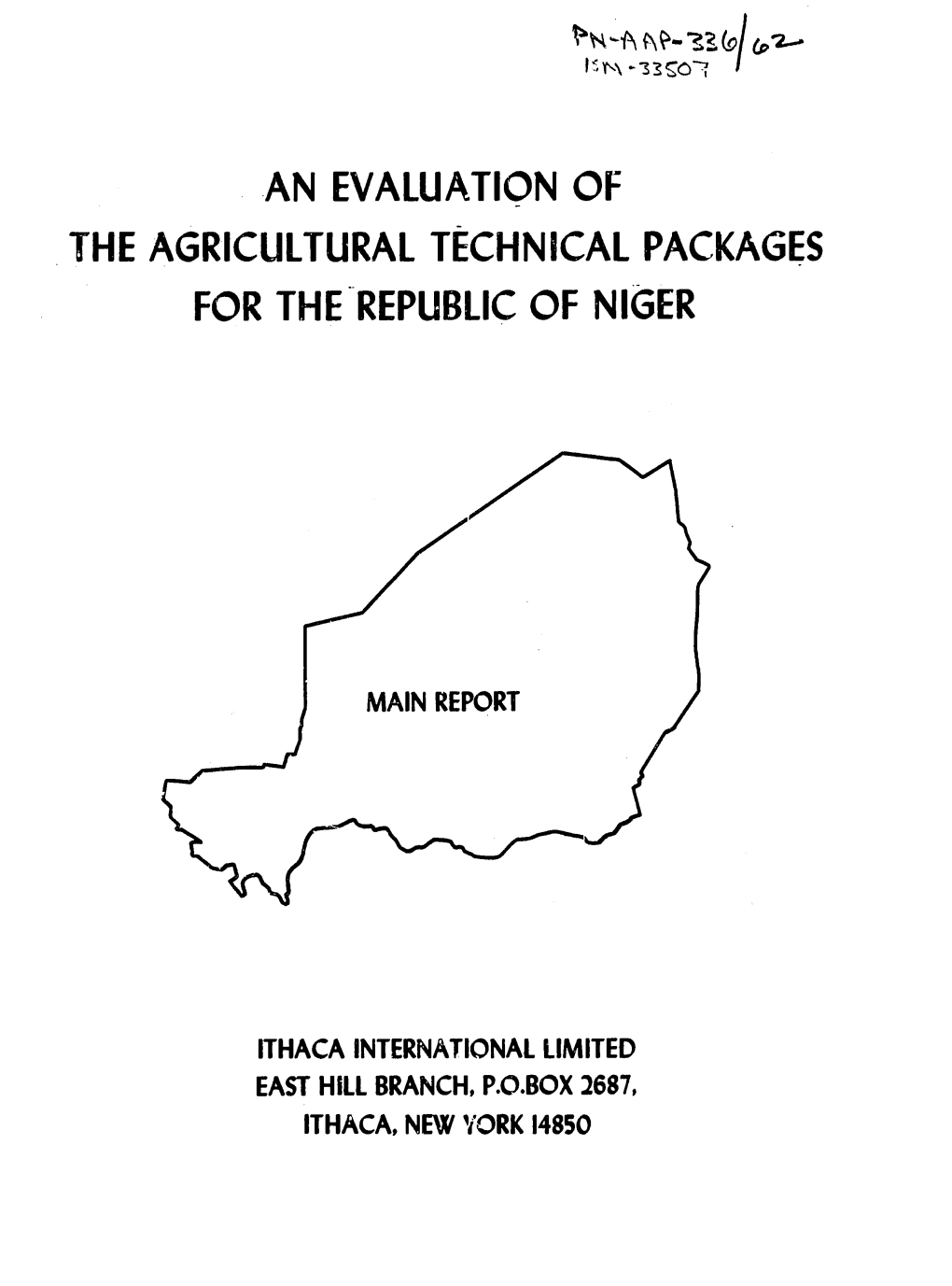 An Evaluation of the Agricultural Technical Packages for Therepublic of Niger