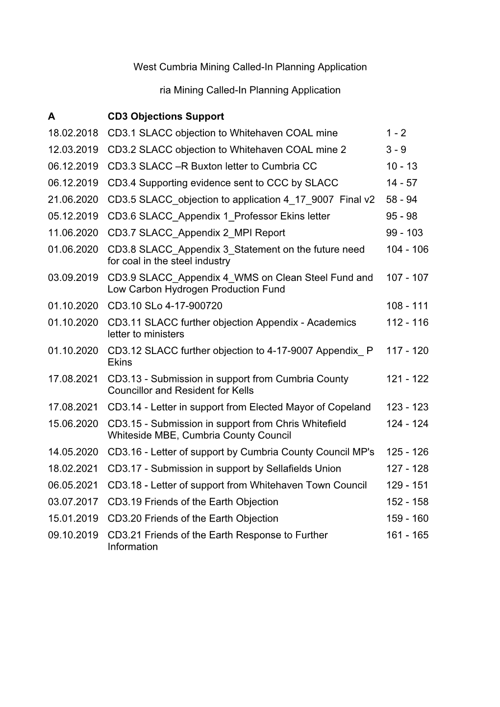 CD3 Objections Support