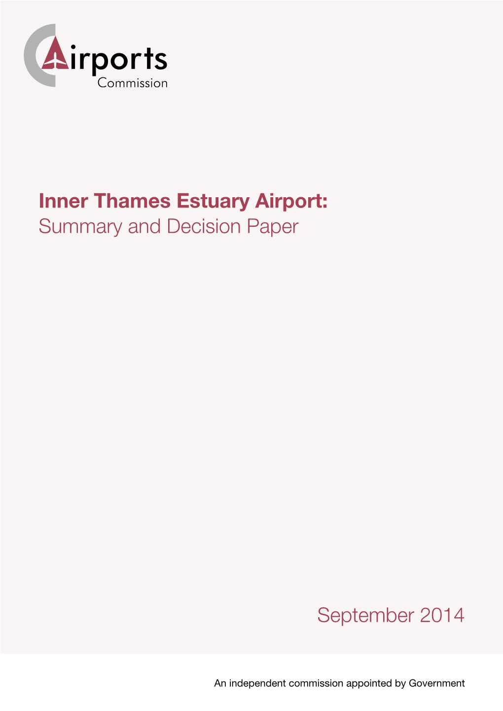 Inner Thames Estuary Airport: Summary and Decision Paper
