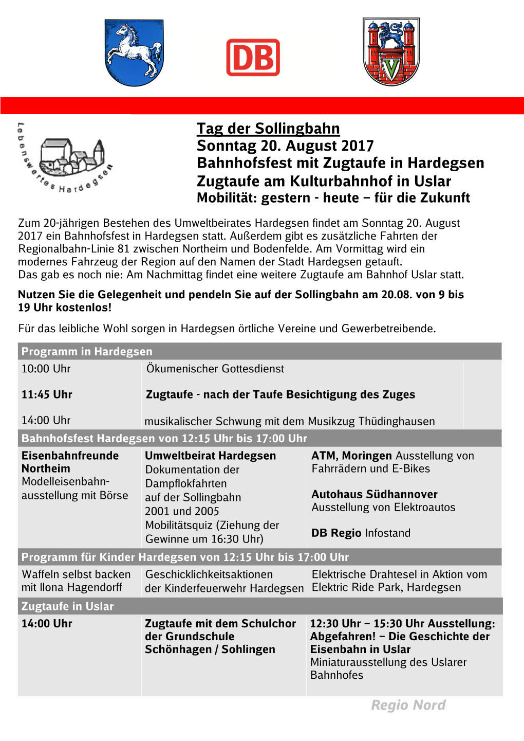 Flyer Tag Der Sollingbahn