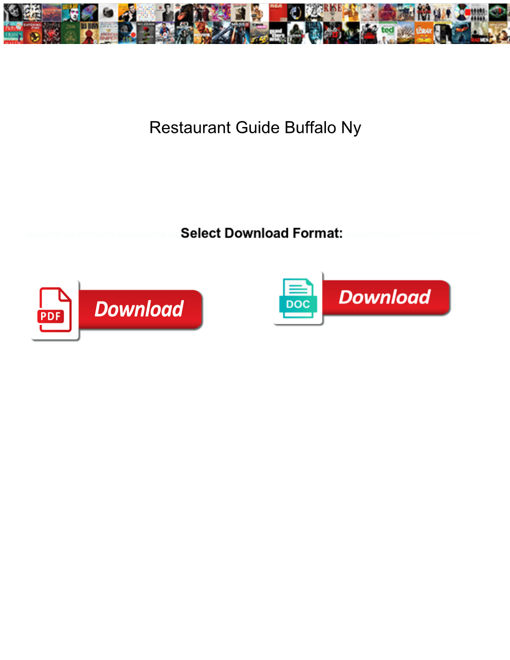 Restaurant Guide Buffalo Ny