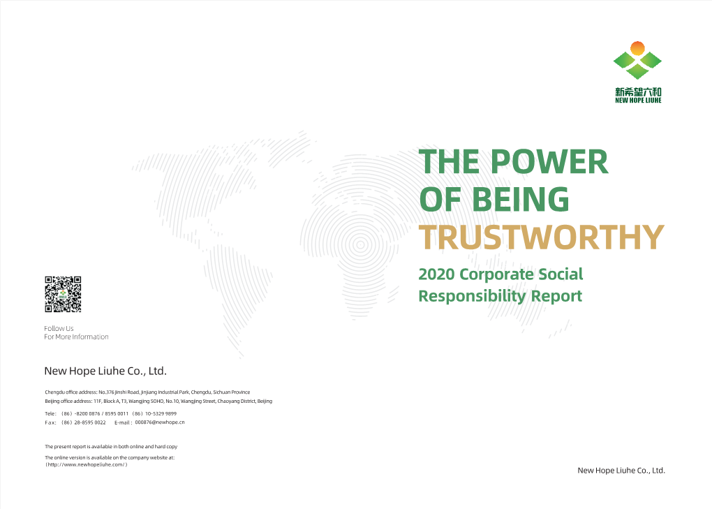 TRUSTWORTHY 2020 Corporate Social Responsibility Report