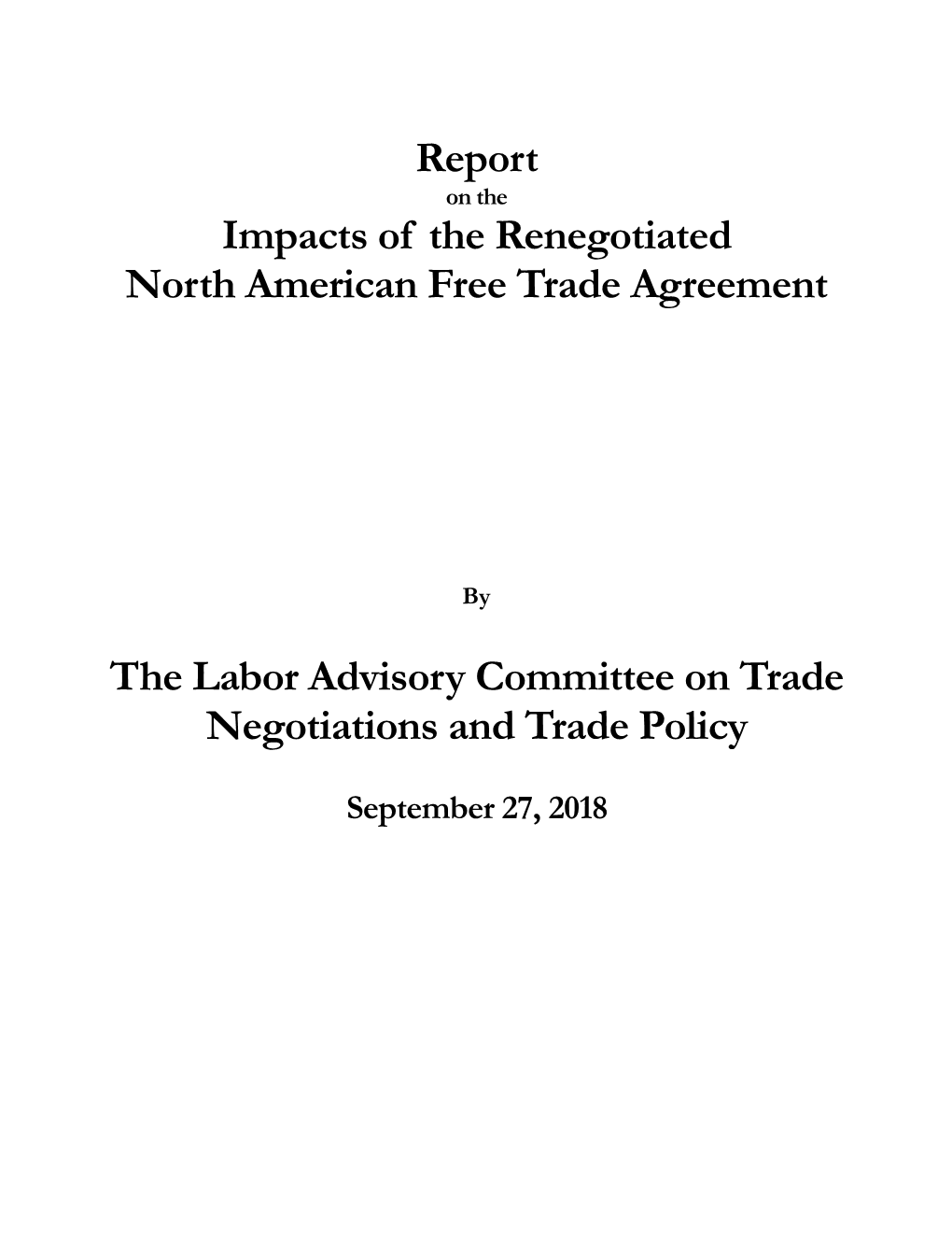 Labor Advisory Committee on Trade Negotiations and Trade Policy