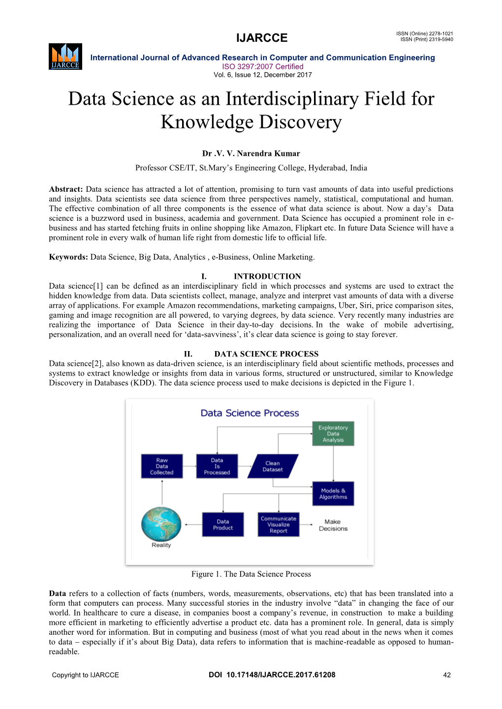 Data Science As an Interdisciplinary Field for Knowledge Discovery