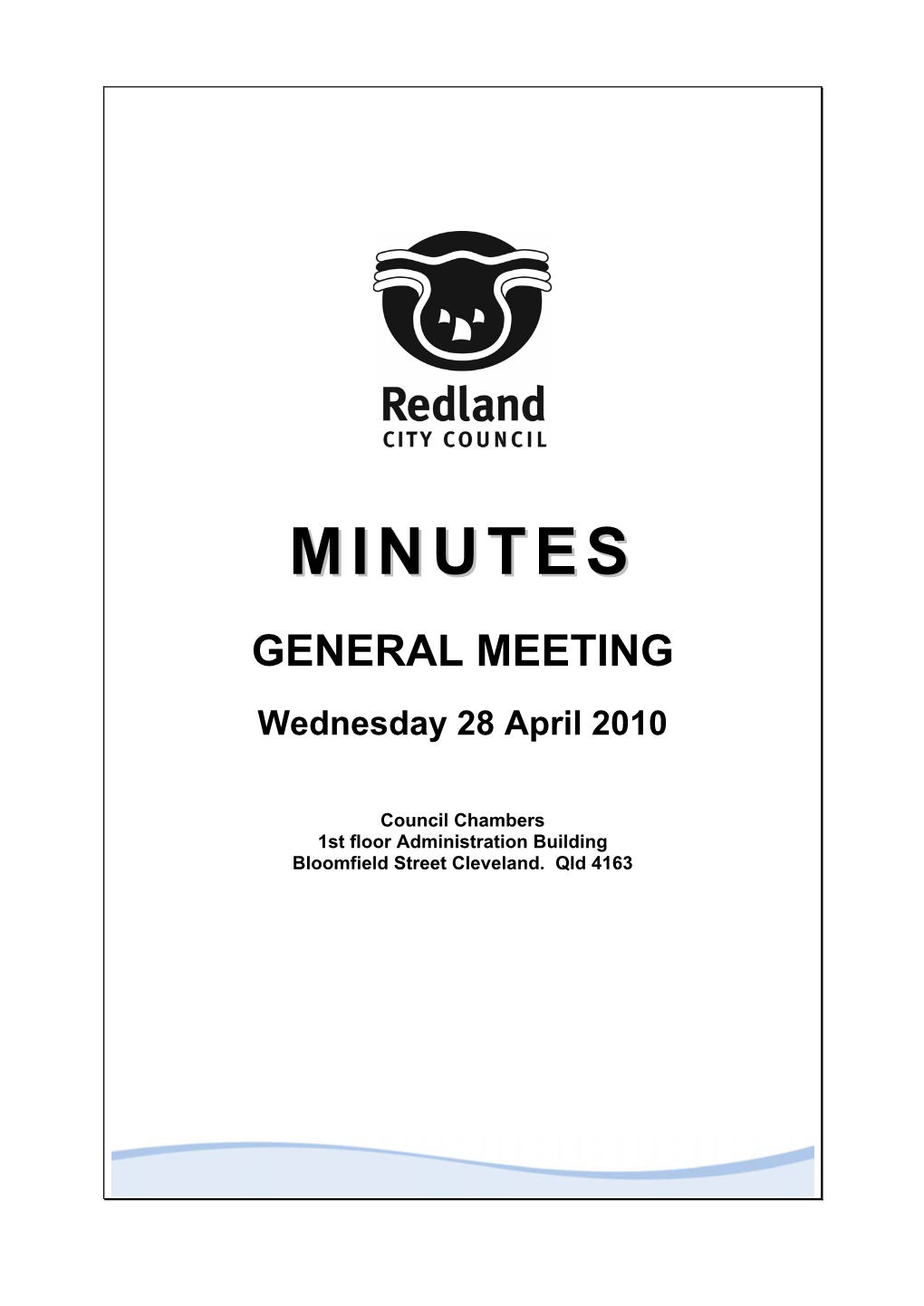 28 April 2010 General Meeting Minutes