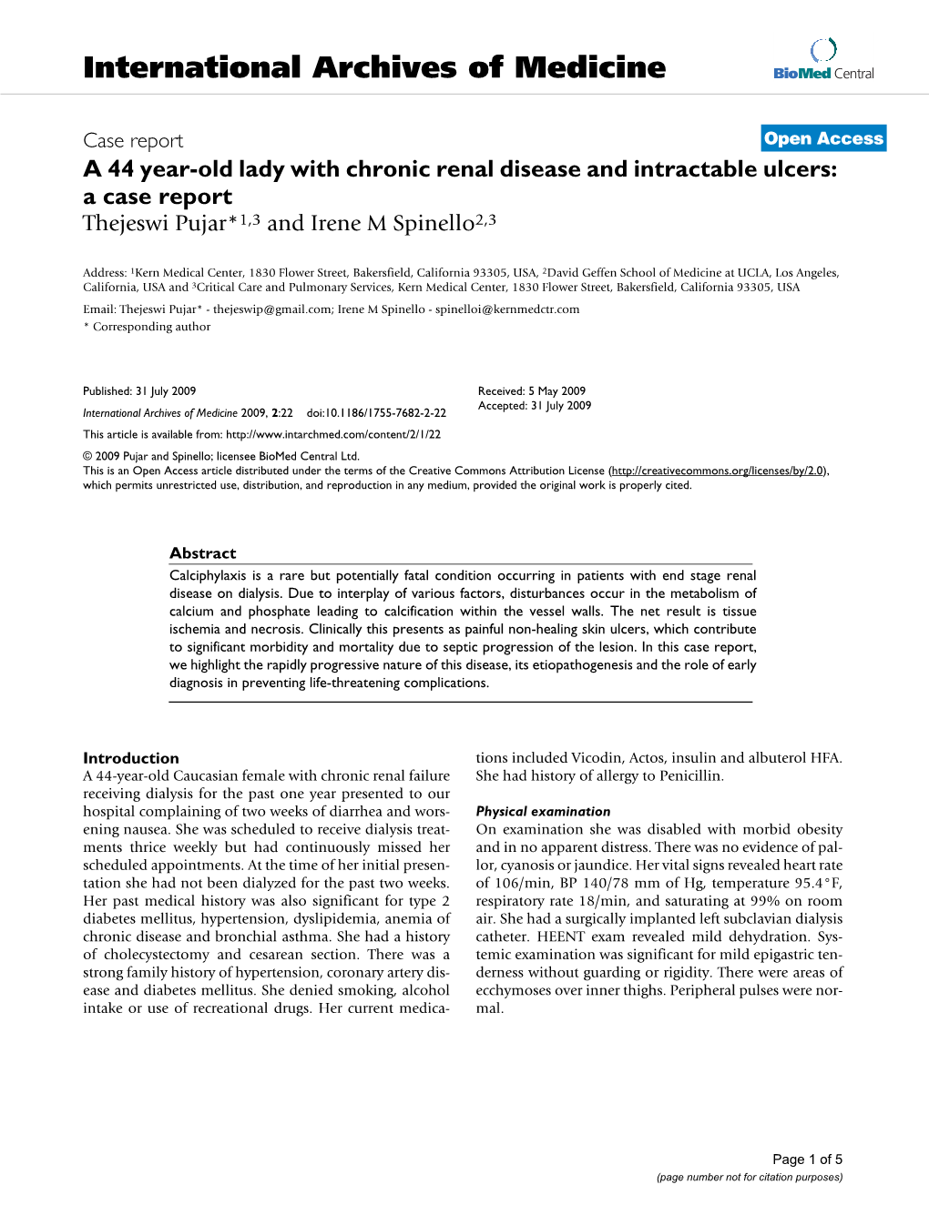 International Archives of Medicine Biomed Central