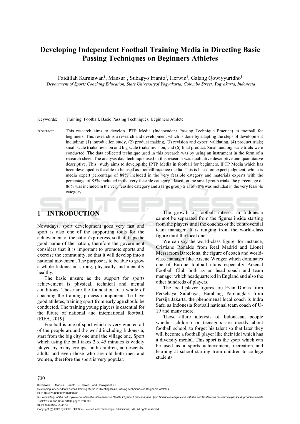 Developing Independent Football Training Media in Directing Basic Passing Techniques on Beginners Athletes