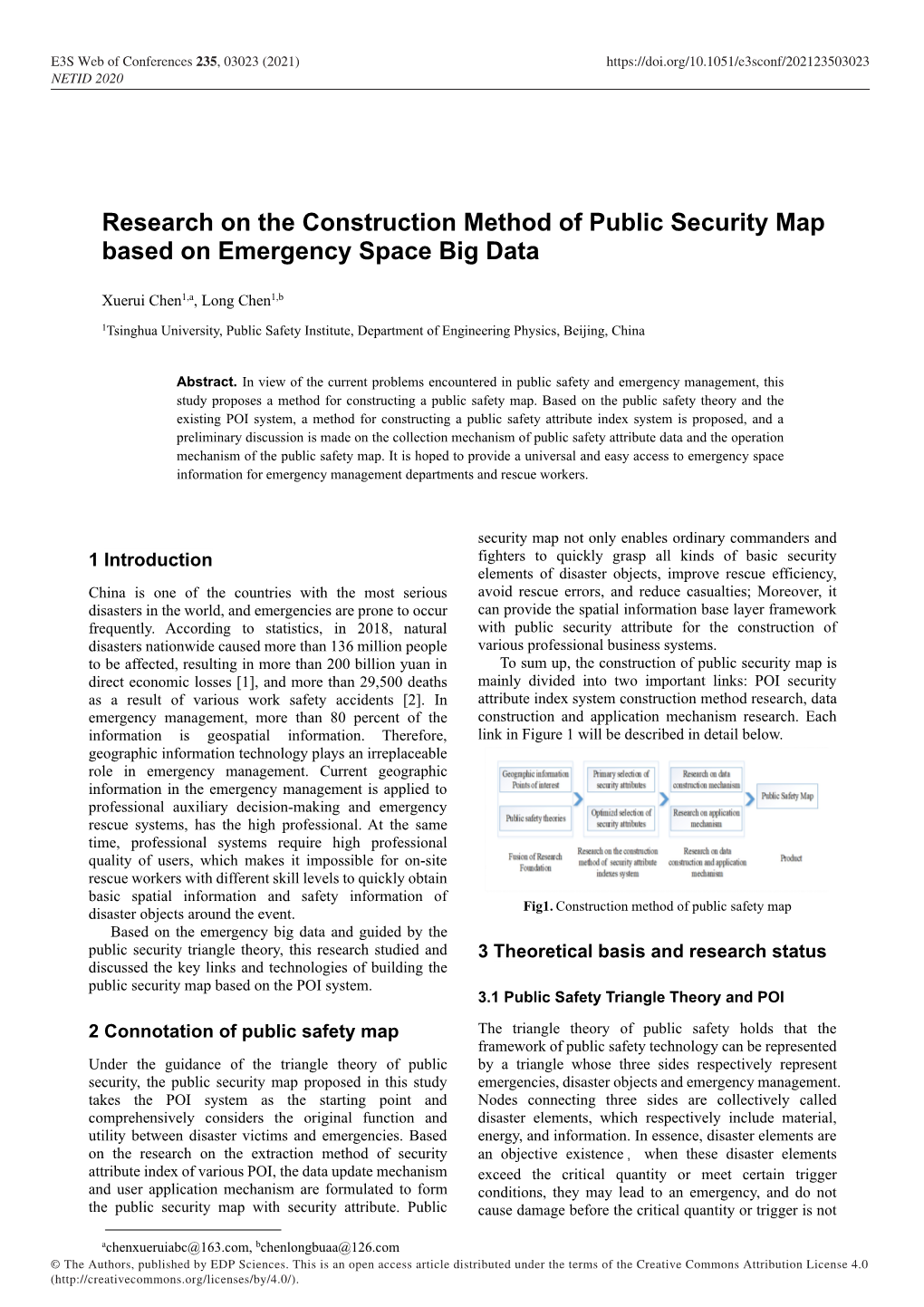 Research on the Construction Method of Public Security Map Based on Emergency Space Big Data