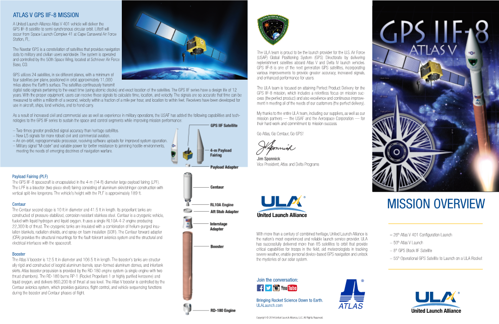Atlas V GPS IIF-8 Mission Brochure