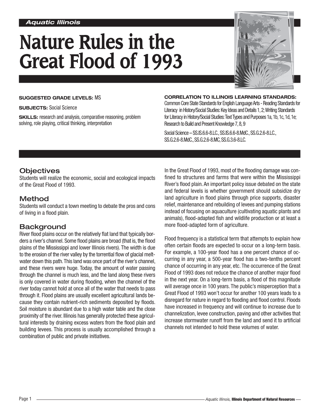 Nature Rules in the Great Flood of 1993