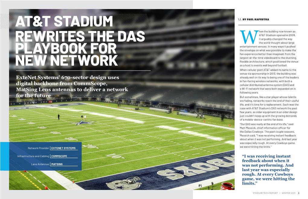 AT&T Stadium Rewrites the DAS Playbook for New Network