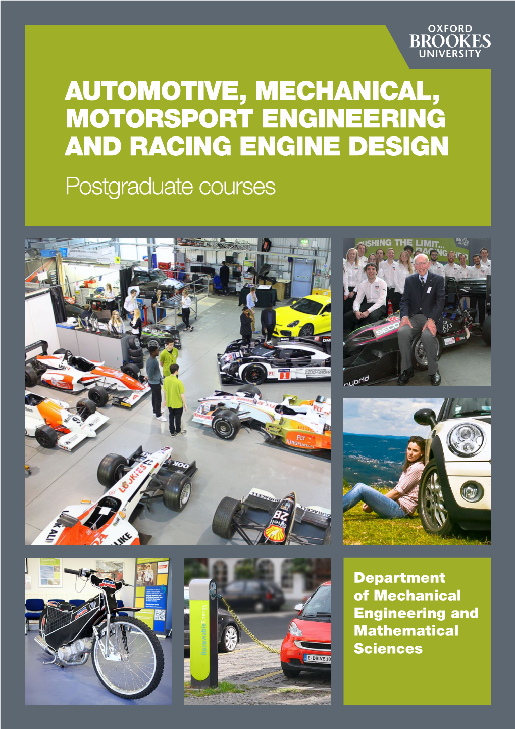 AUTOMOTIVE, MECHANICAL, MOTORSPORT ENGINEERING and RACING ENGINE DESIGN Postgraduate Courses