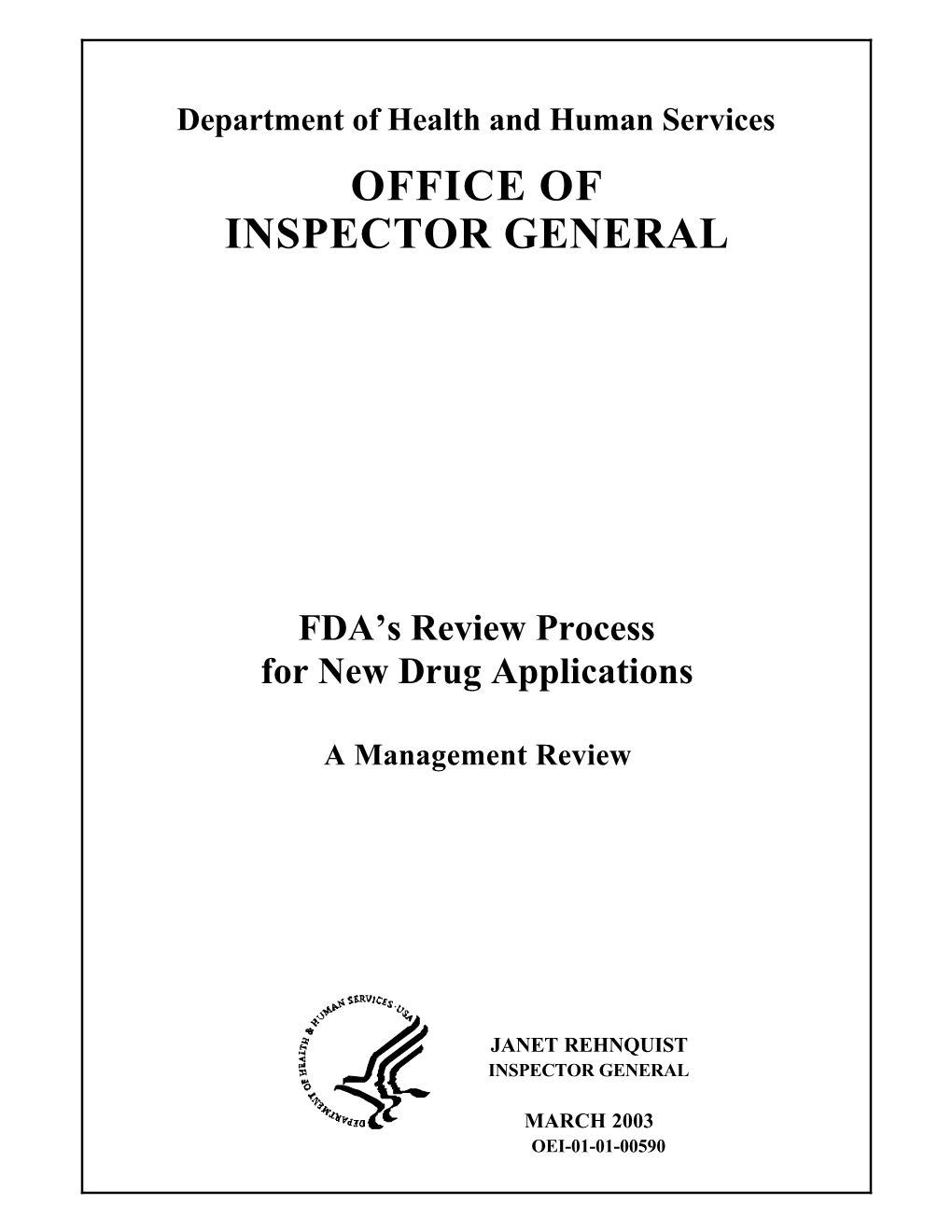 FDA's Review Process for New Drug Applications