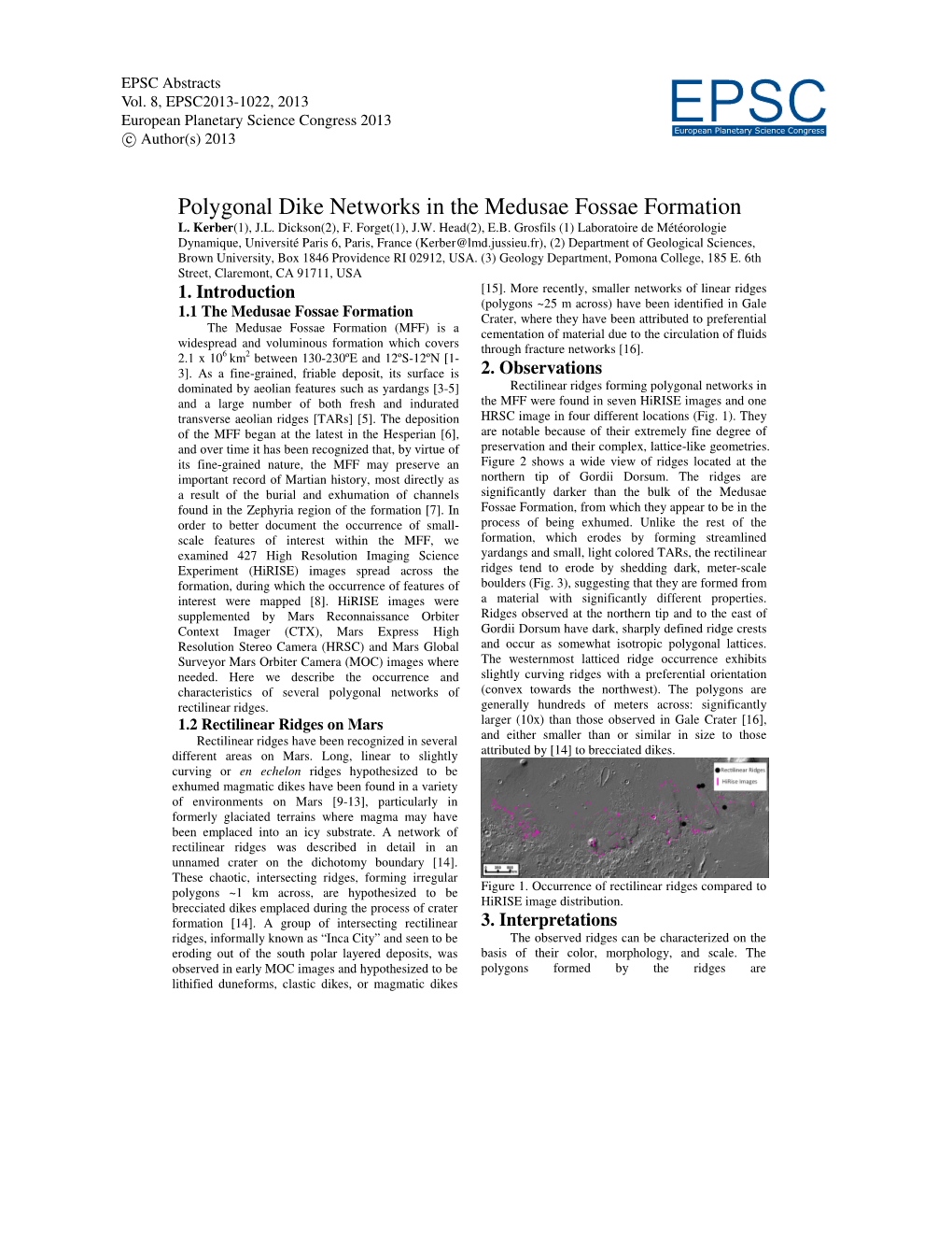 Polygonal Dike Networks in the Medusae Fossae Formation L