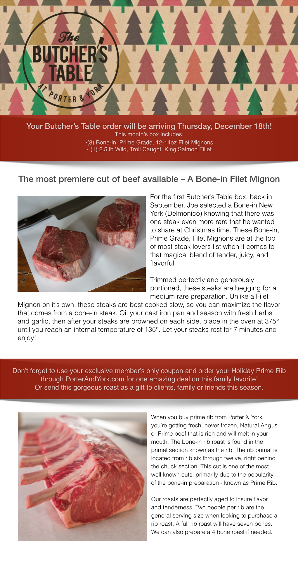 The Most Premiere Cut of Beef Available – a Bone-In Filet Mignon