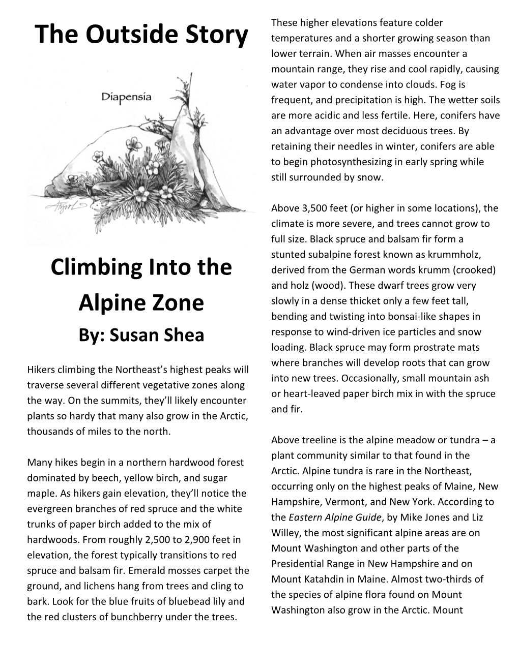 Climbing Into the Alpine Zone