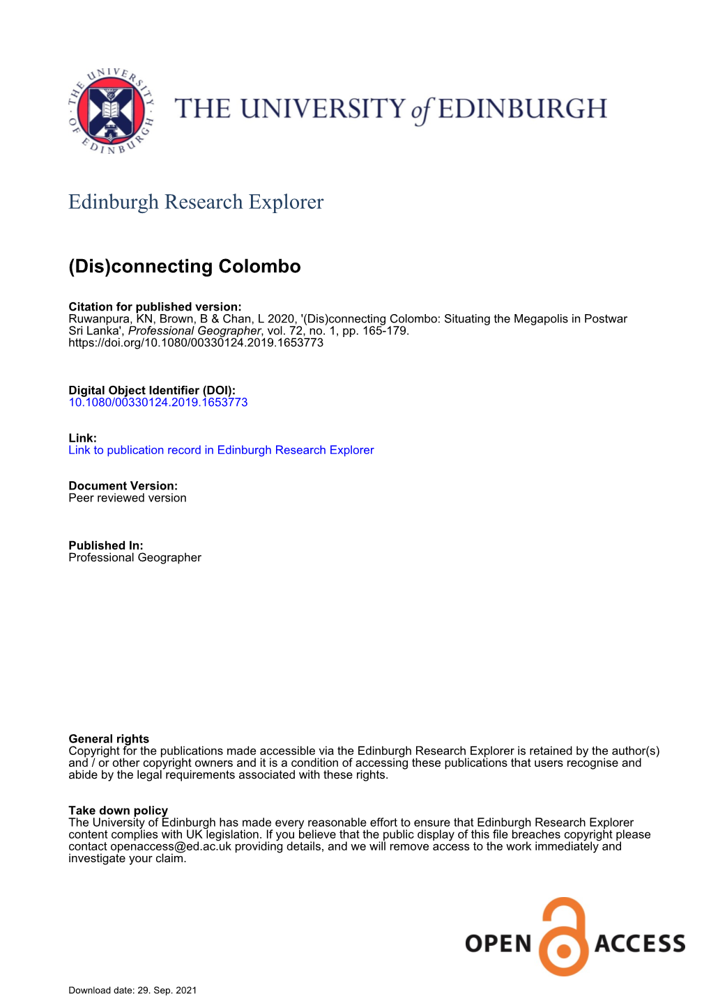 Edinburgh Research Explorer