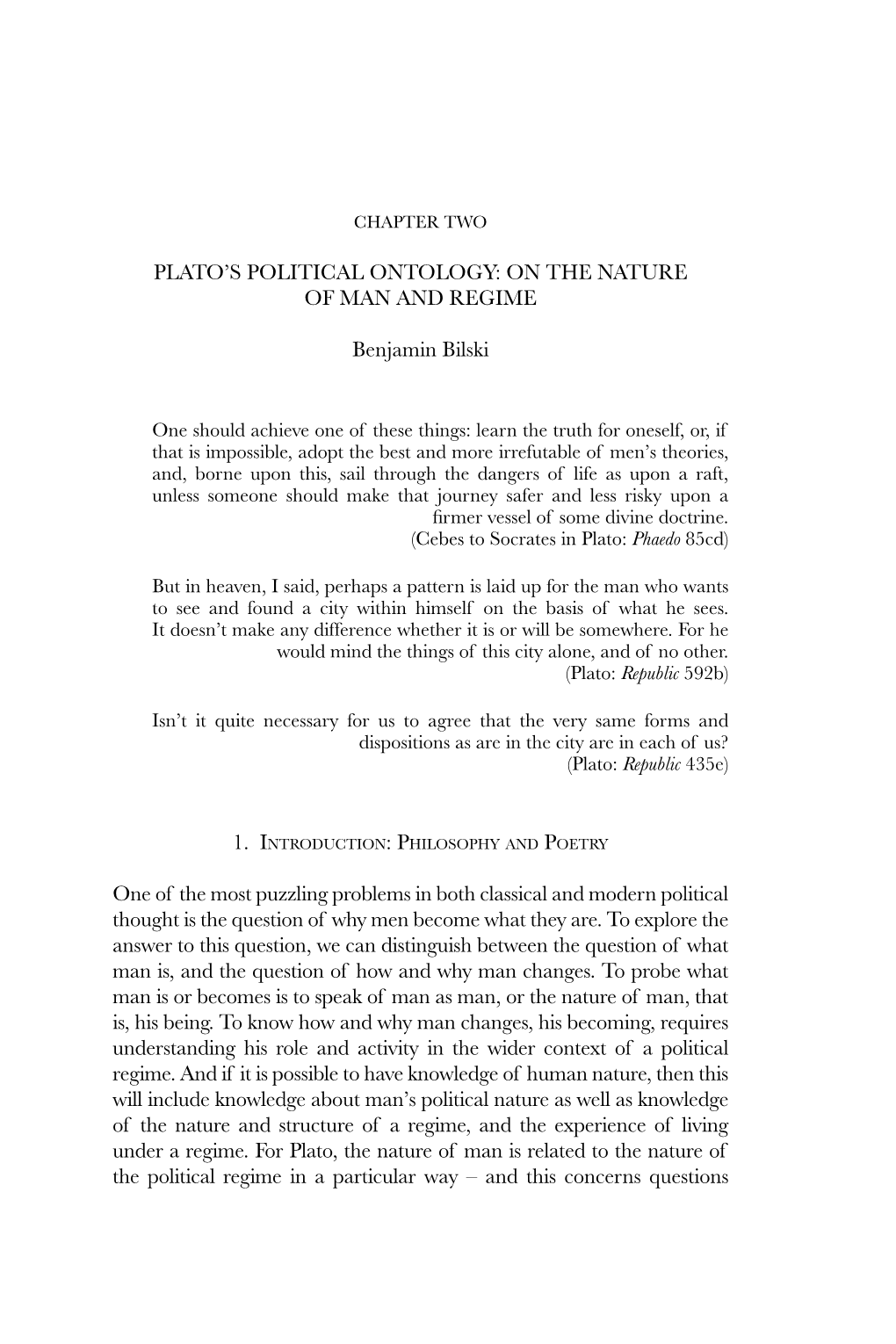 Plato's Political Ontology