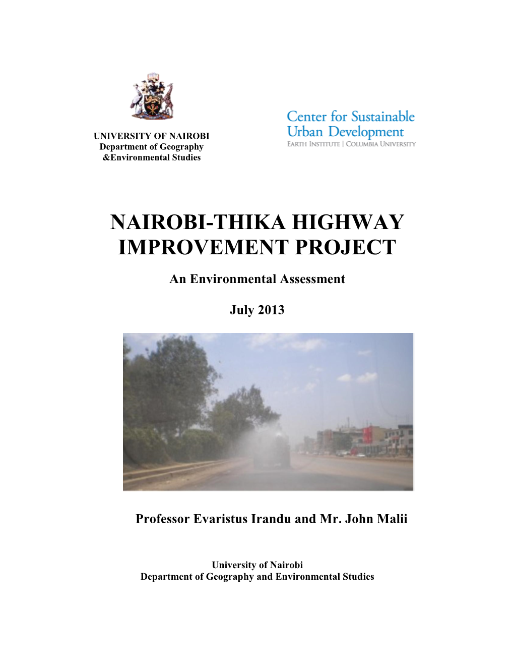 Nairobi-Thika Highway Improvement Project