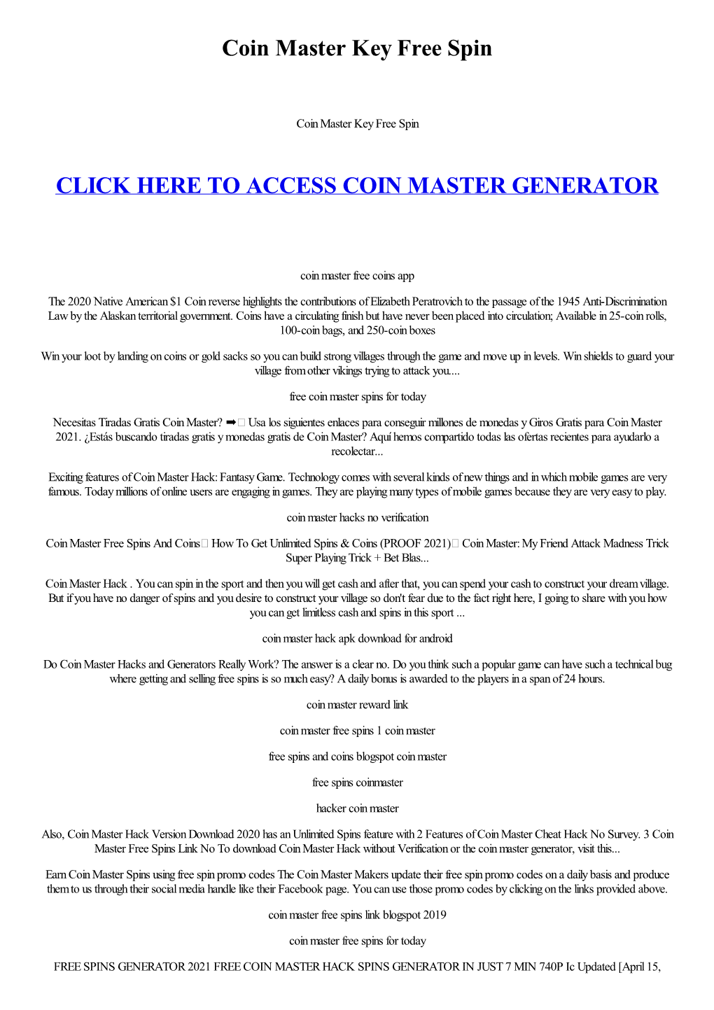 Coin Master Key Free Spin