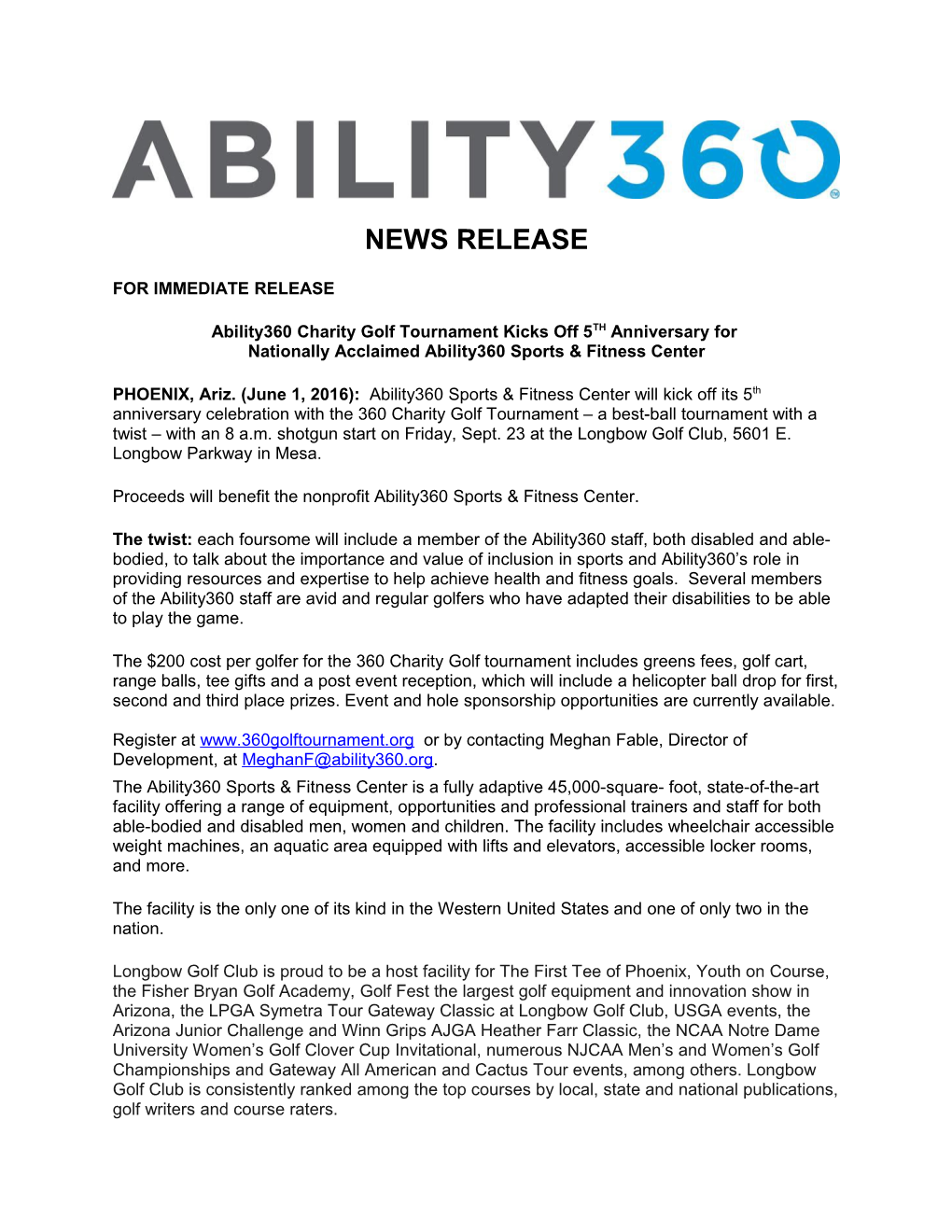 For Immediate Release s330