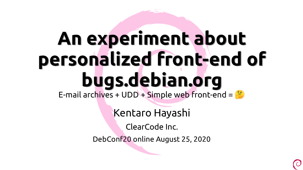 Usage of Bugs.Debian.Org - Prerequisite