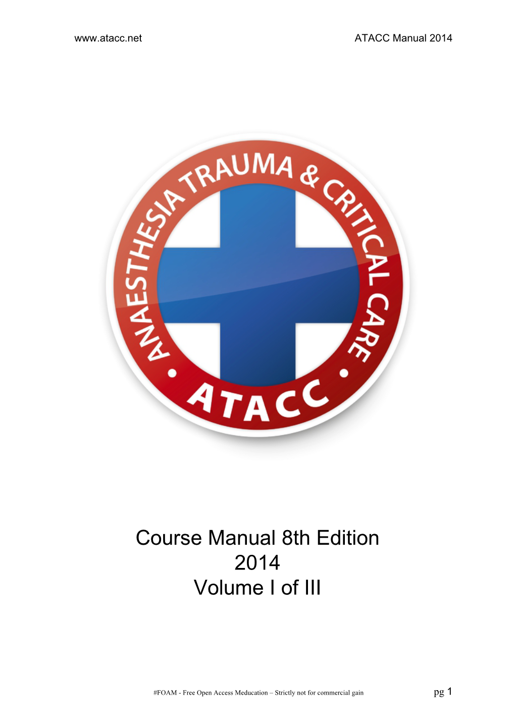 Course Manual 8Th Edition 2014 Volume I of III