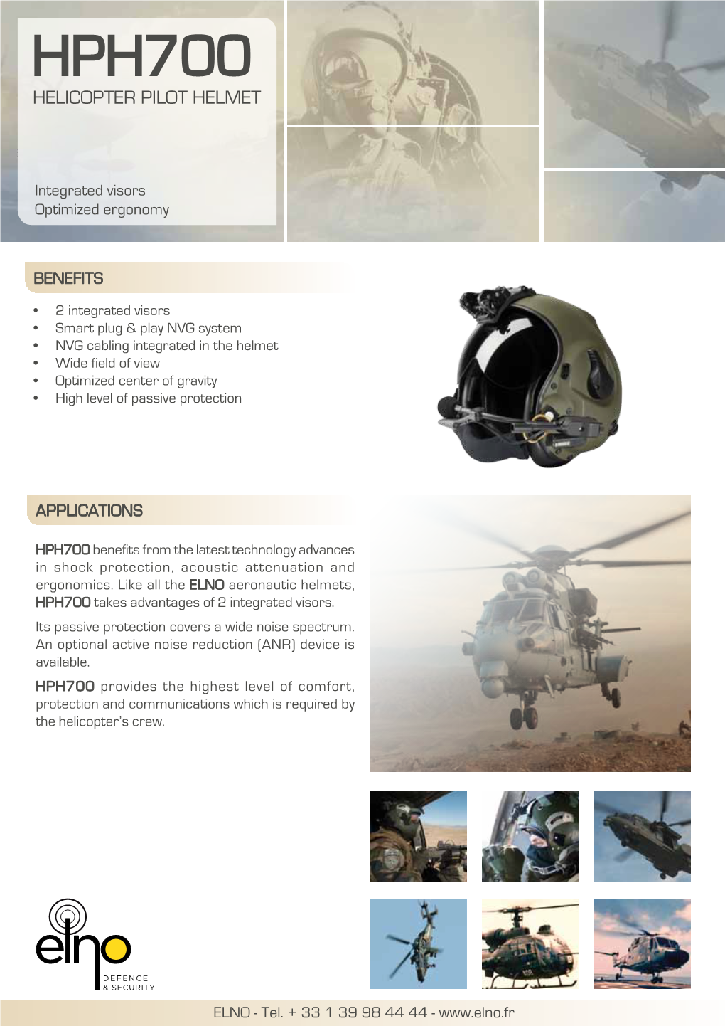 Hph700 Helicopter Pilot Helmet