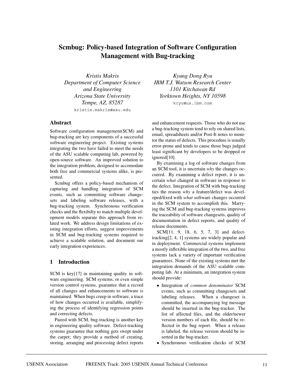 Scmbug: Policy-Based Integration of Software Configuration