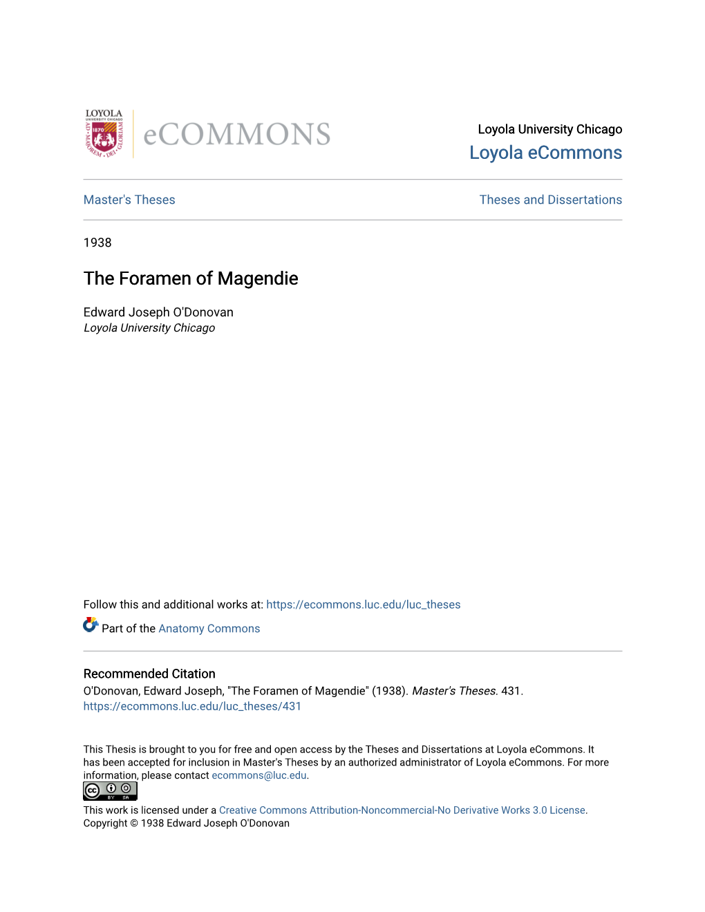 The Foramen of Magendie