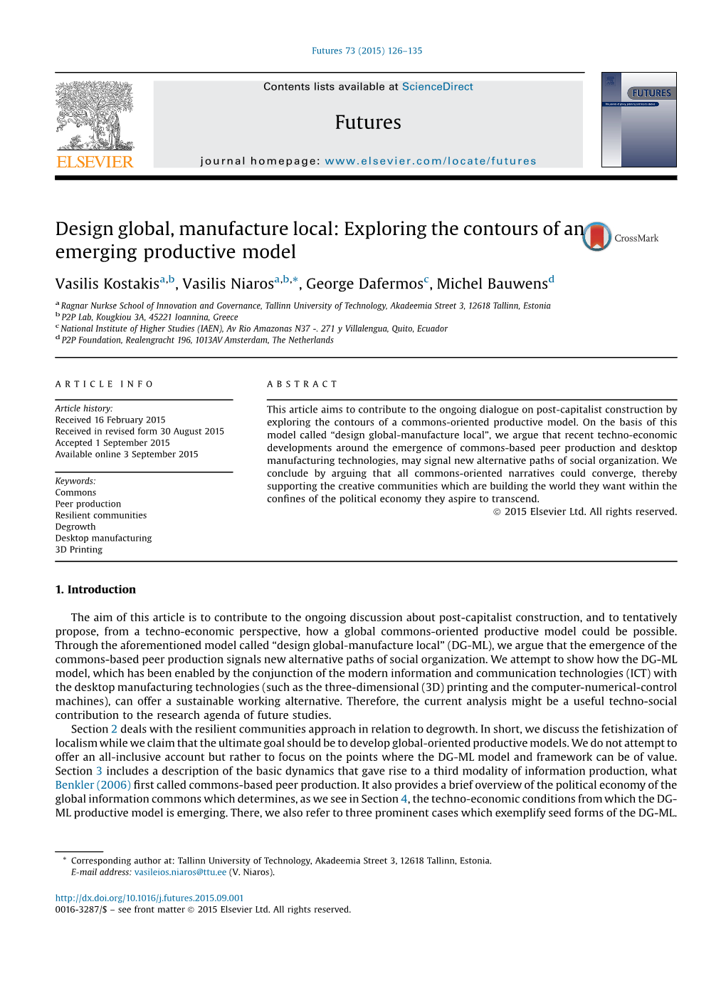 Design Global, Manufacture Local: Exploring the Contours of an Emerging Productive Model