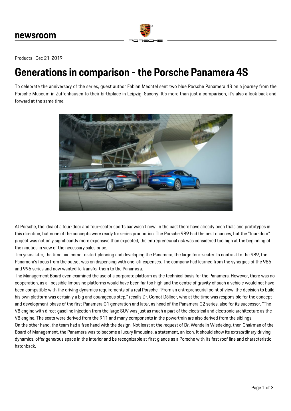 The Porsche Panamera 4S