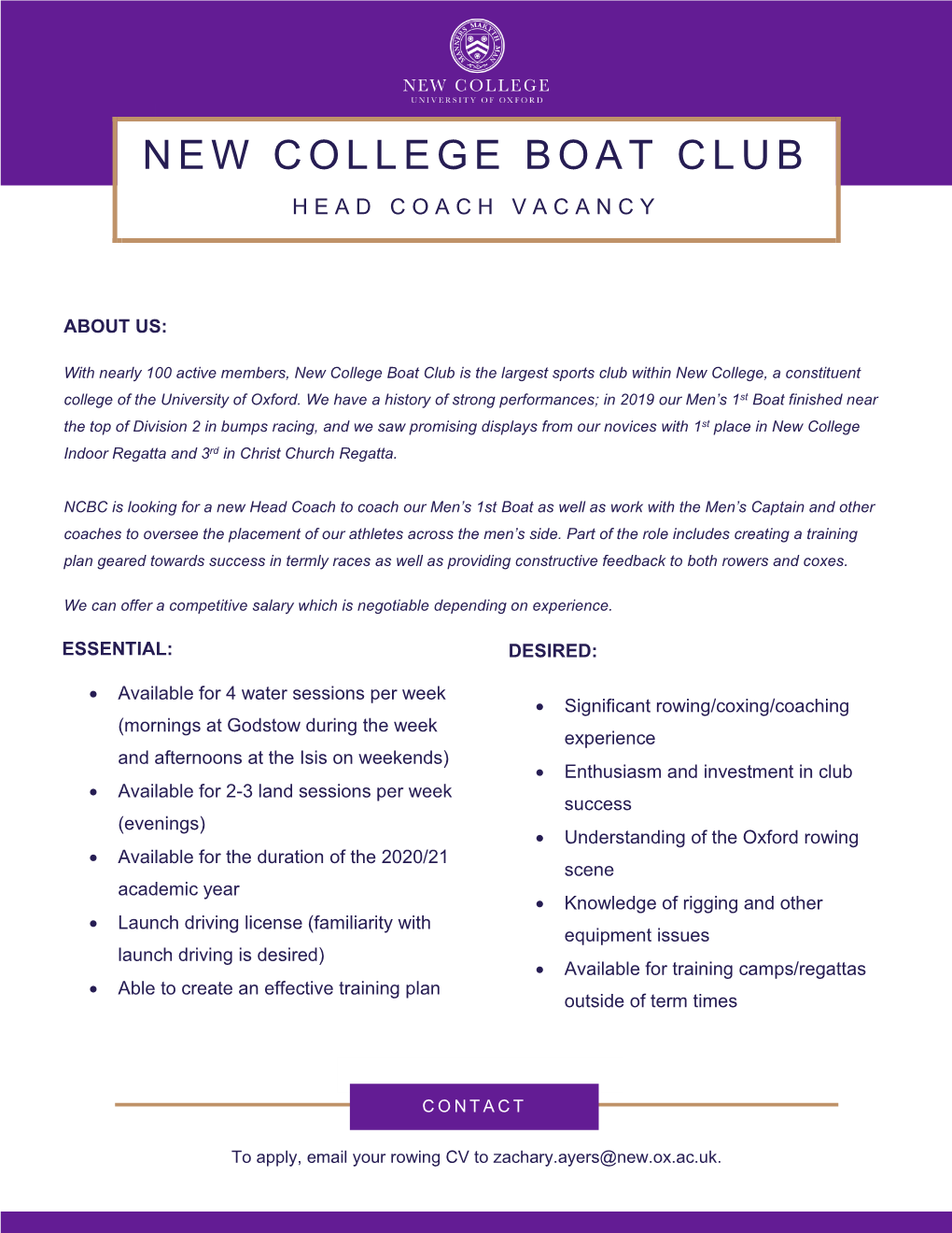 New College Boat Club